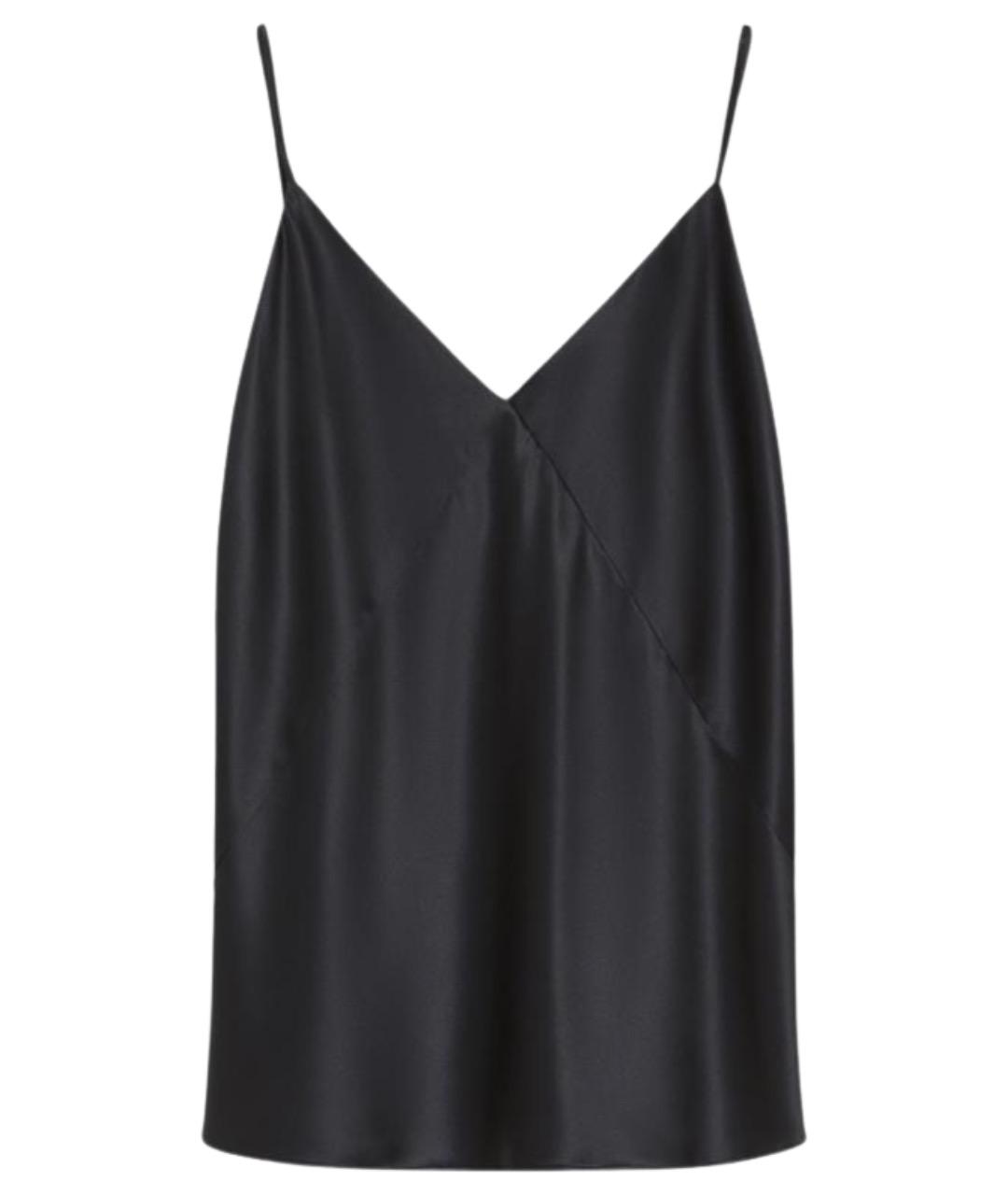 MAX MARA Черная атласная майка, фото 1