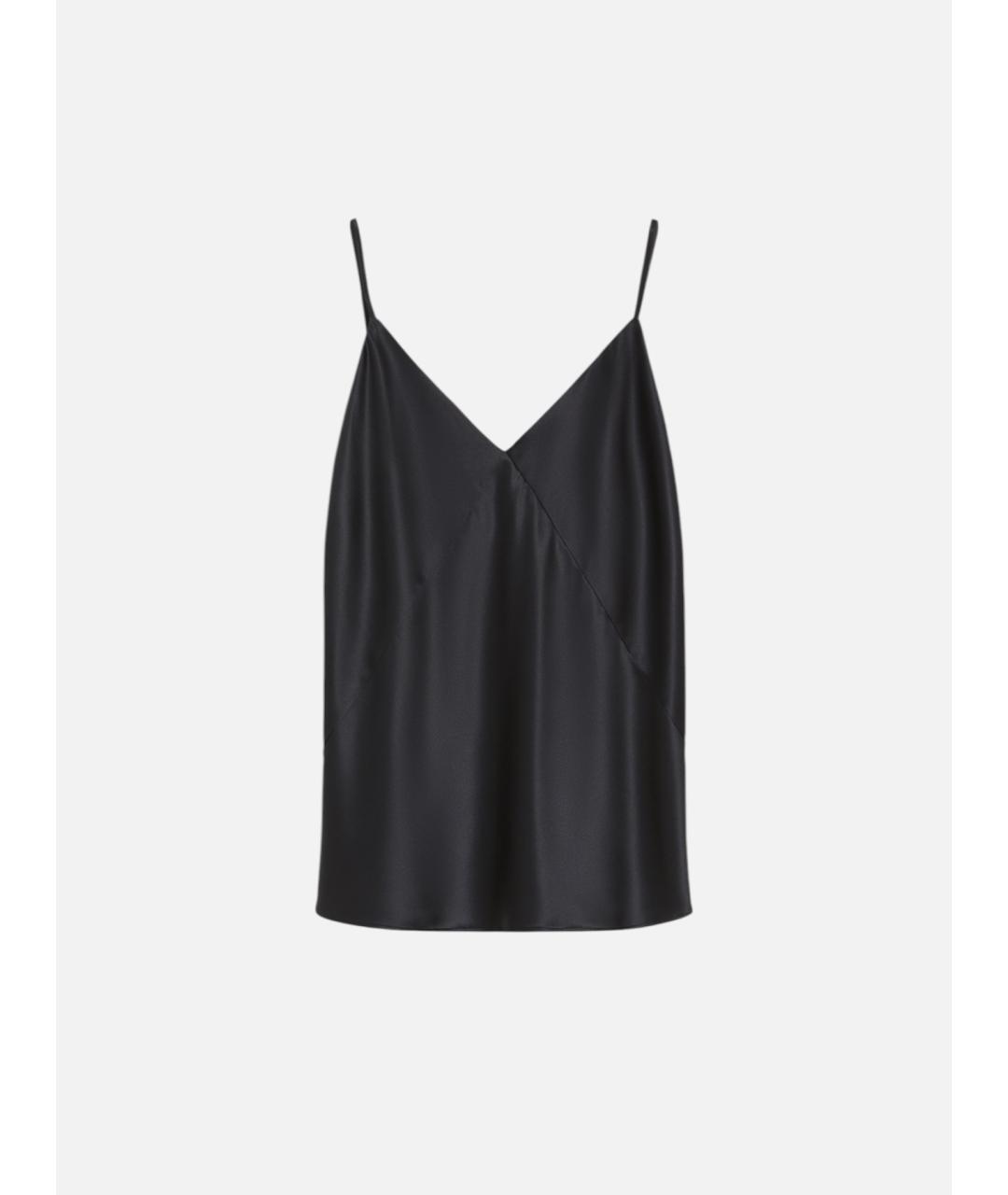 MAX MARA Черная атласная майка, фото 5
