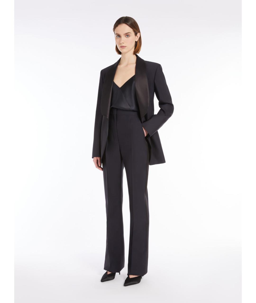 MAX MARA Черная атласная майка, фото 2
