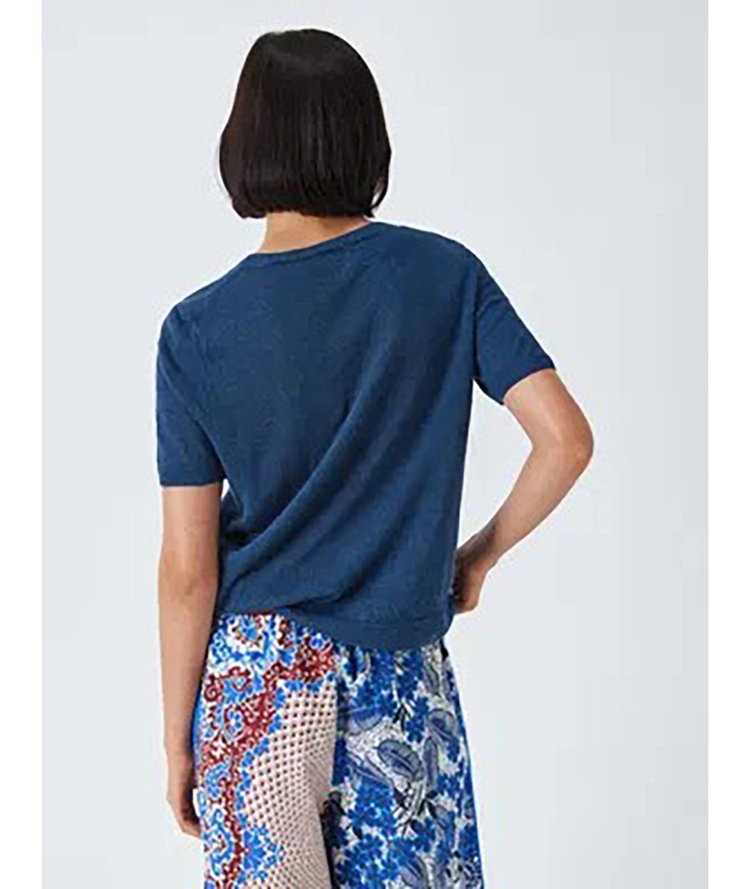 WEEKEND MAX MARA Синий льняной джемпер / свитер, фото 3