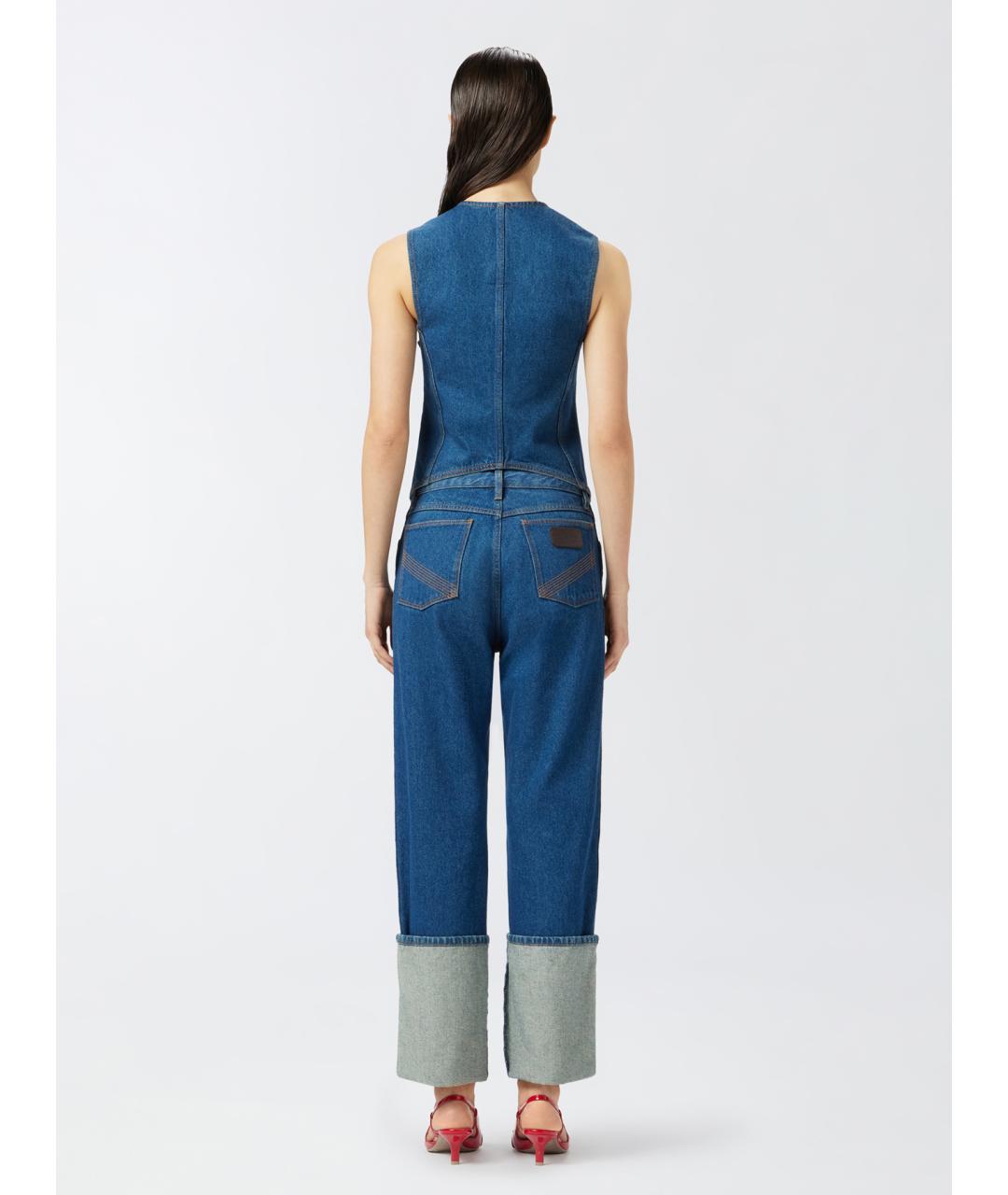 PINKO Синий хлопковый жилет, фото 4