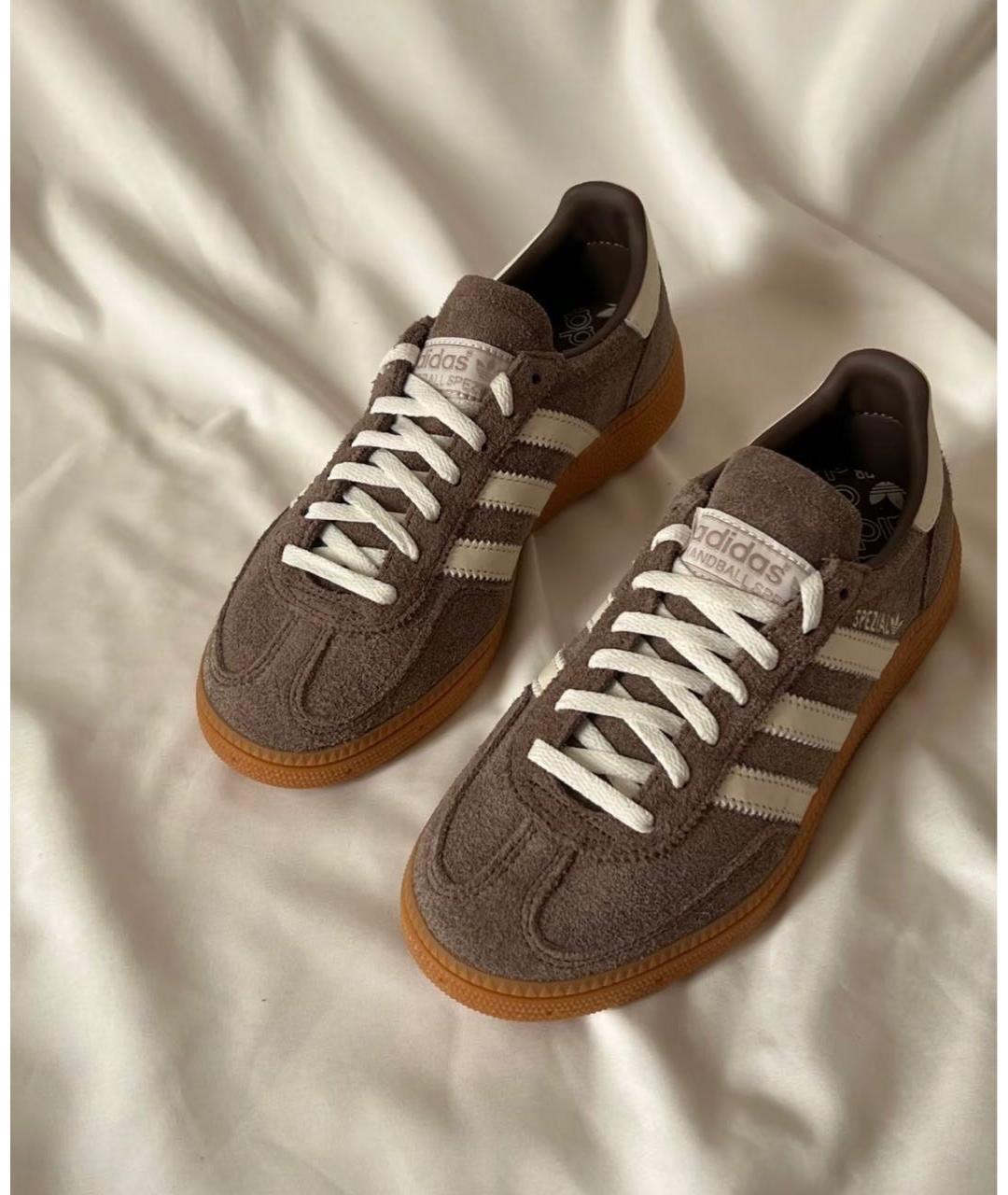 ADIDAS Коричневые замшевые кроссовки, фото 2