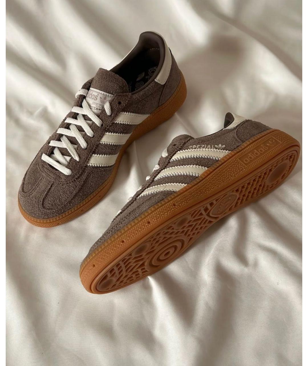 ADIDAS Коричневые замшевые кроссовки, фото 4