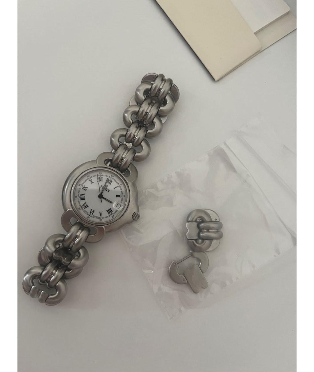 FENDI Серебряные серебряные часы, фото 5