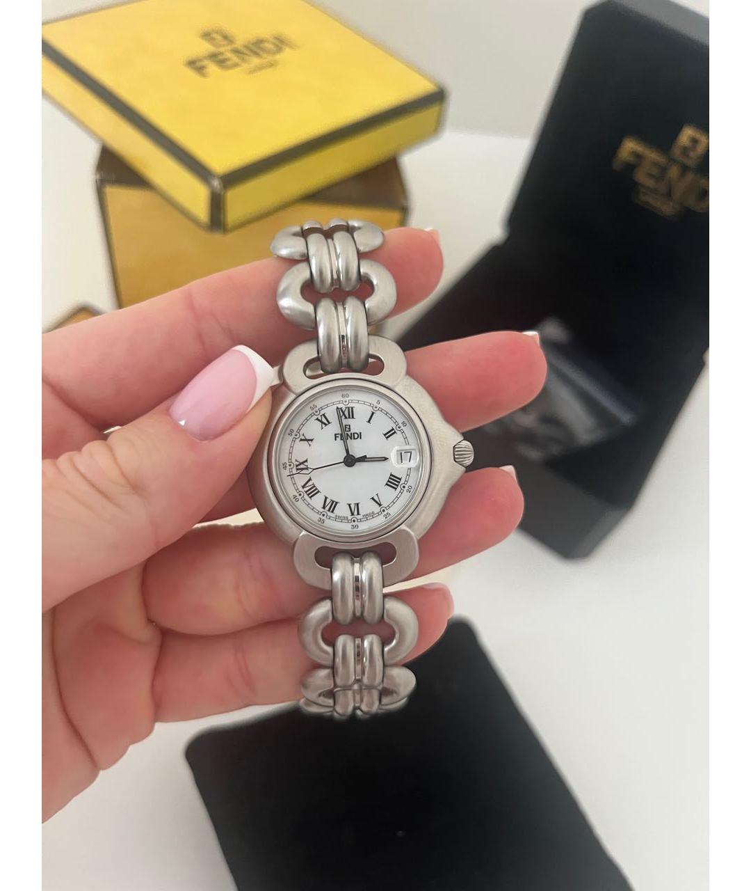 FENDI Серебряные серебряные часы, фото 8