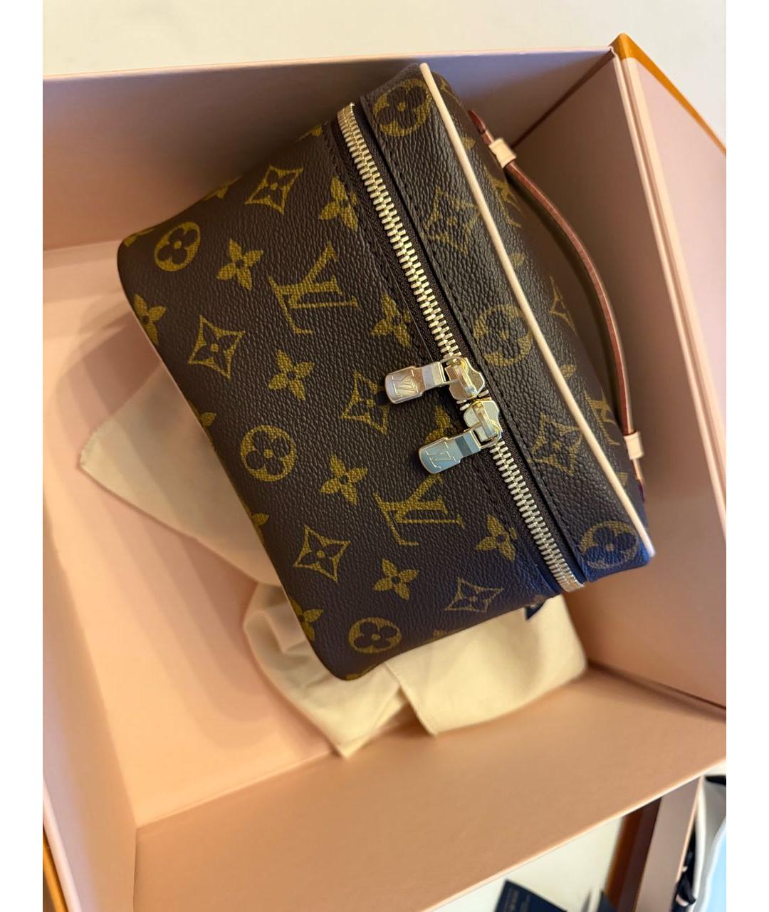 LOUIS VUITTON Коричневая косметичка, фото 2