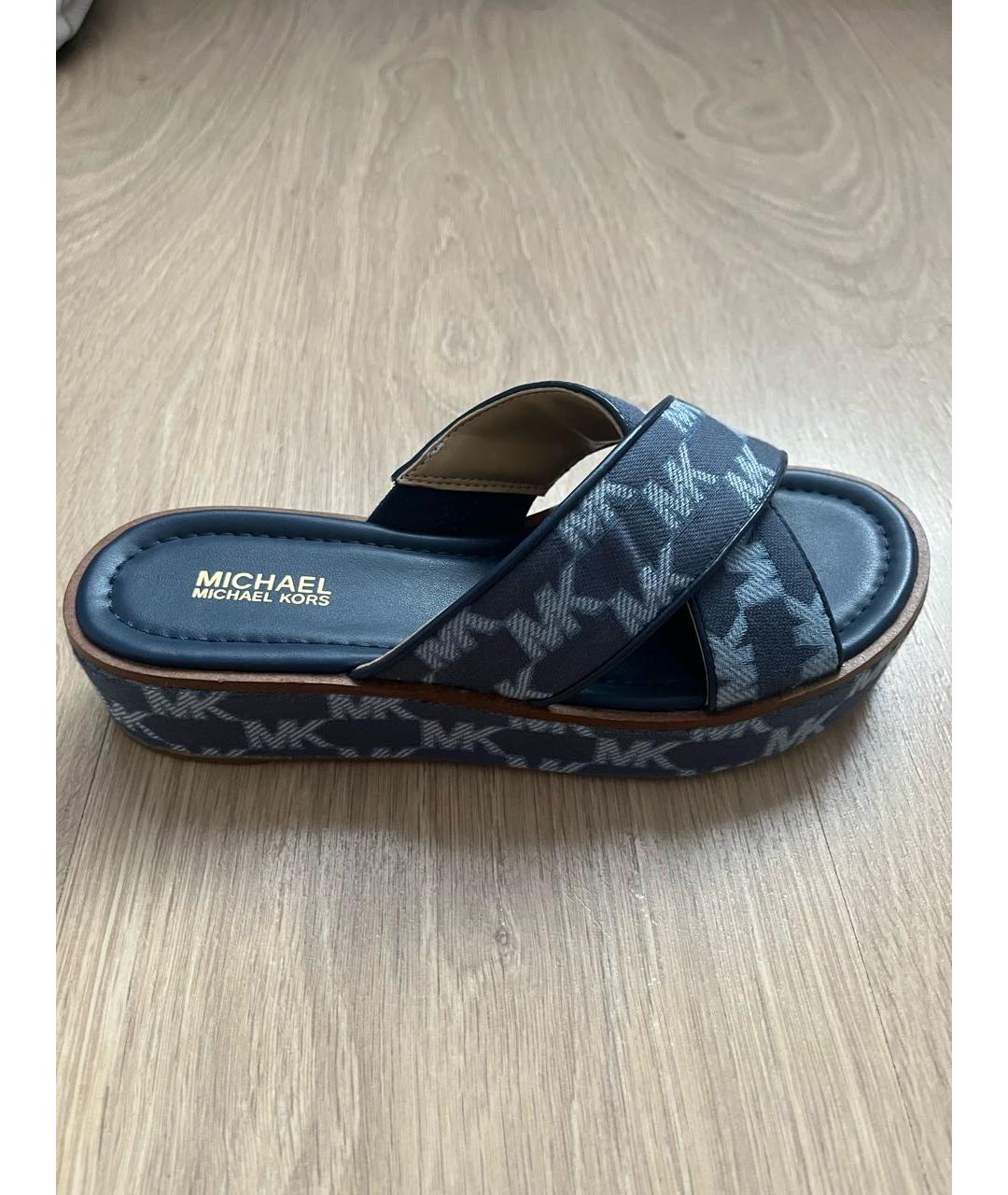 MICHAEL KORS Синие шлепанцы, фото 5