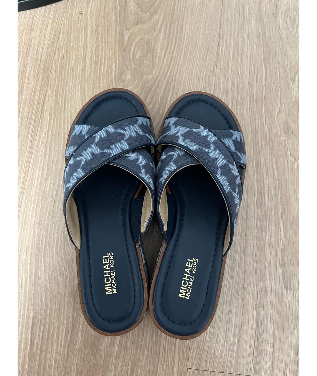 MICHAEL KORS Синие шлепанцы, фото 3