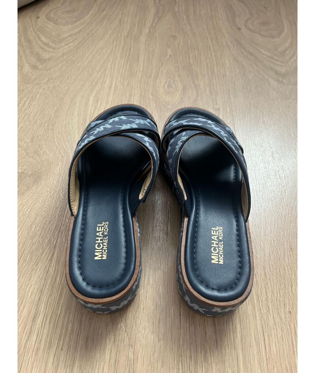 MICHAEL KORS Синие шлепанцы, фото 4