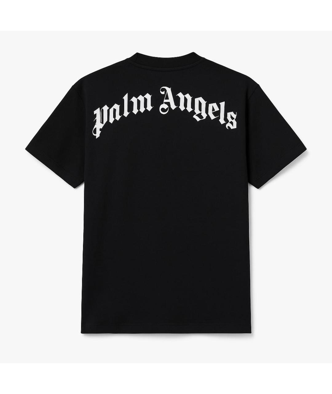 PALM ANGELS Черная хлопковая футболка, фото 2