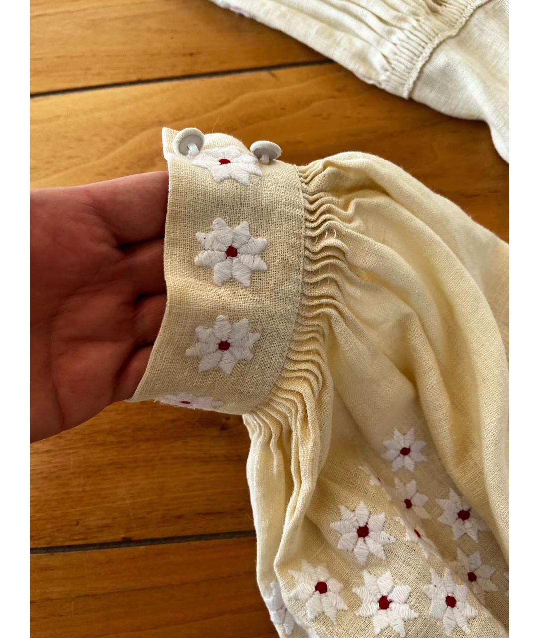 VITA KIN Бежевое льняное платье, фото 6