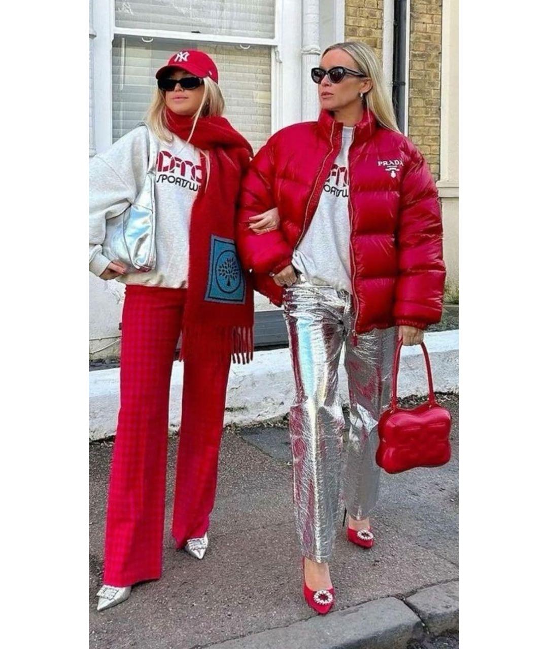 PRADA Красный полиамидовый пуховик, фото 6