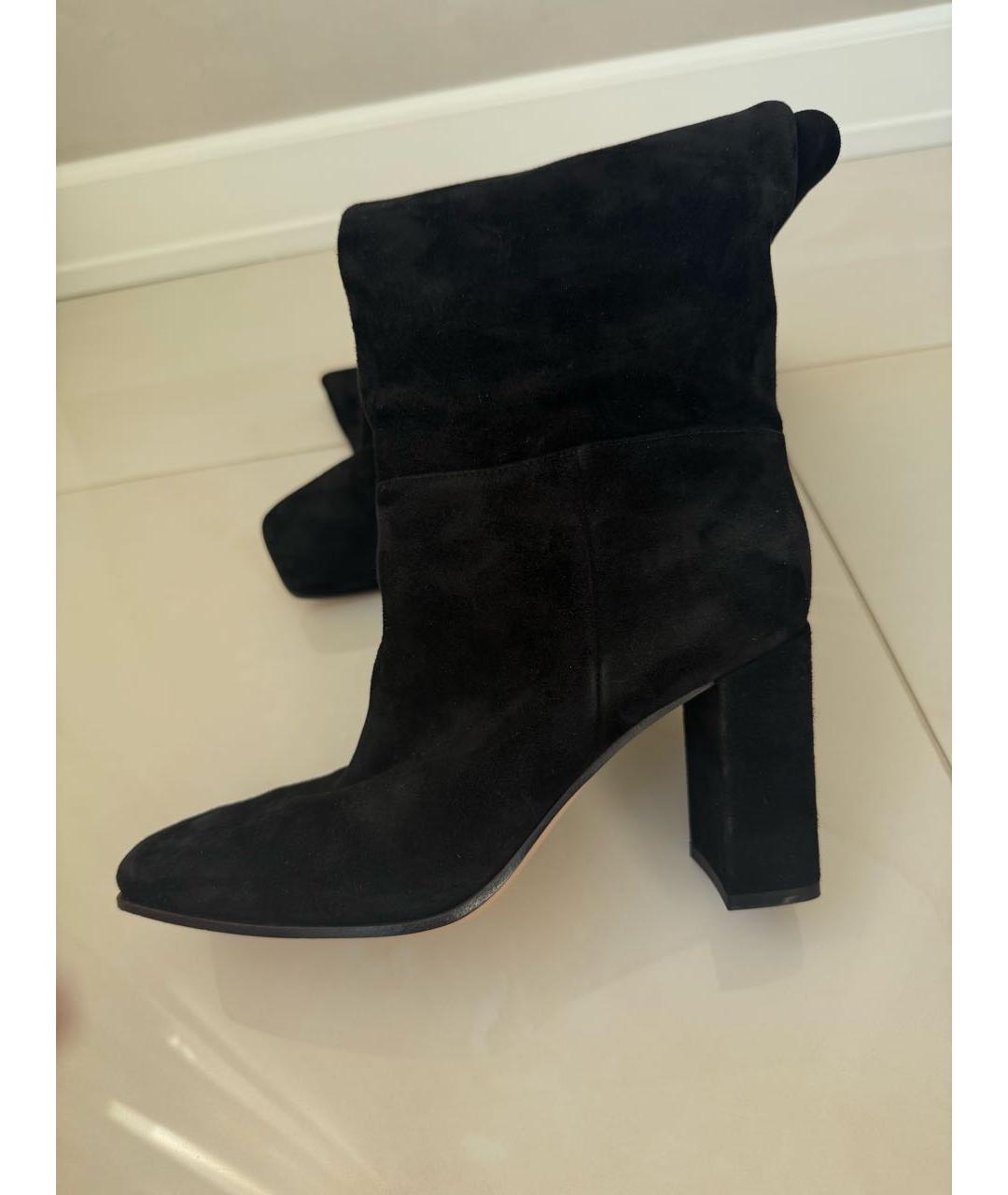 GIANVITO ROSSI Черные замшевые сапоги, фото 3