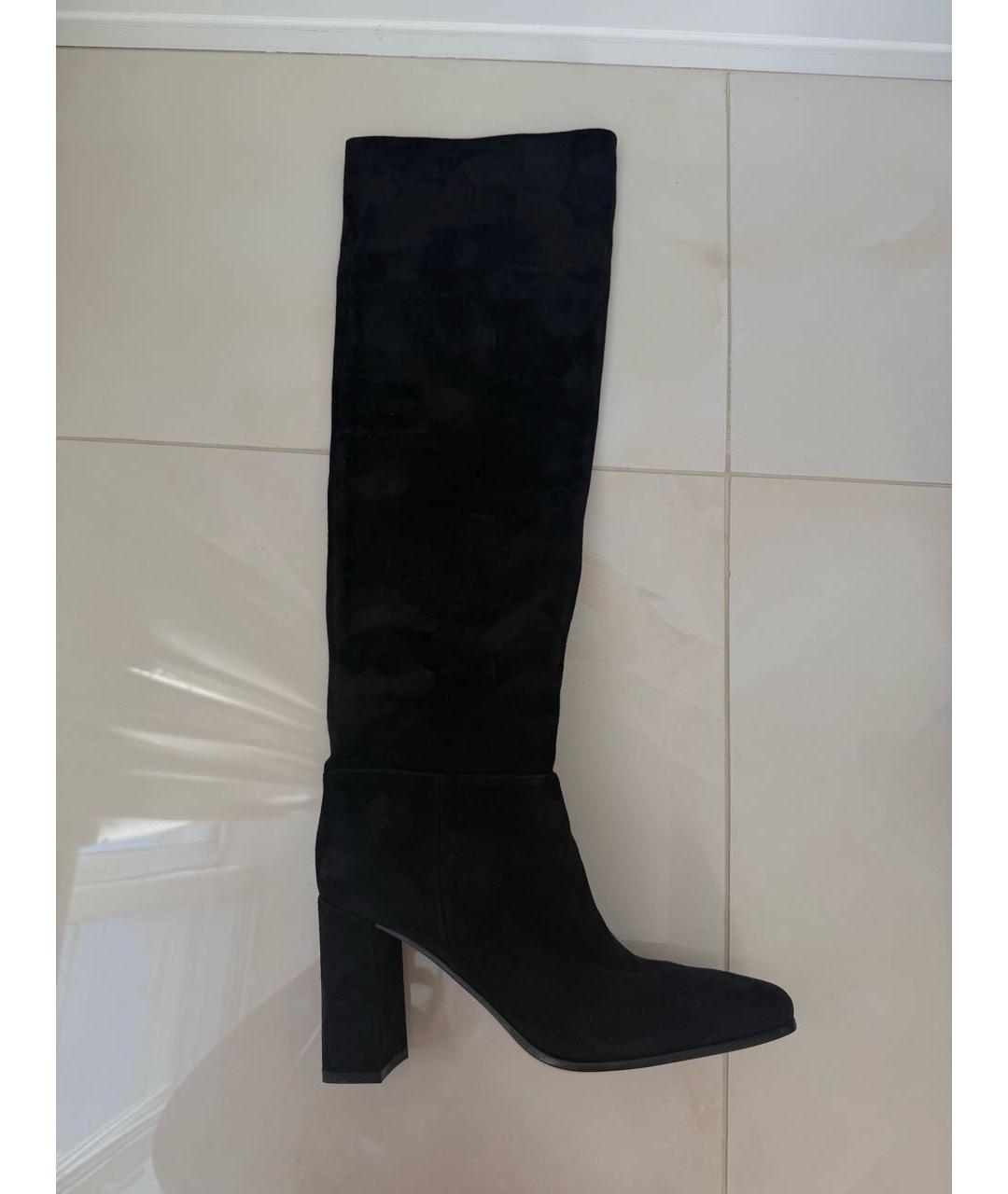 GIANVITO ROSSI Черные замшевые сапоги, фото 9