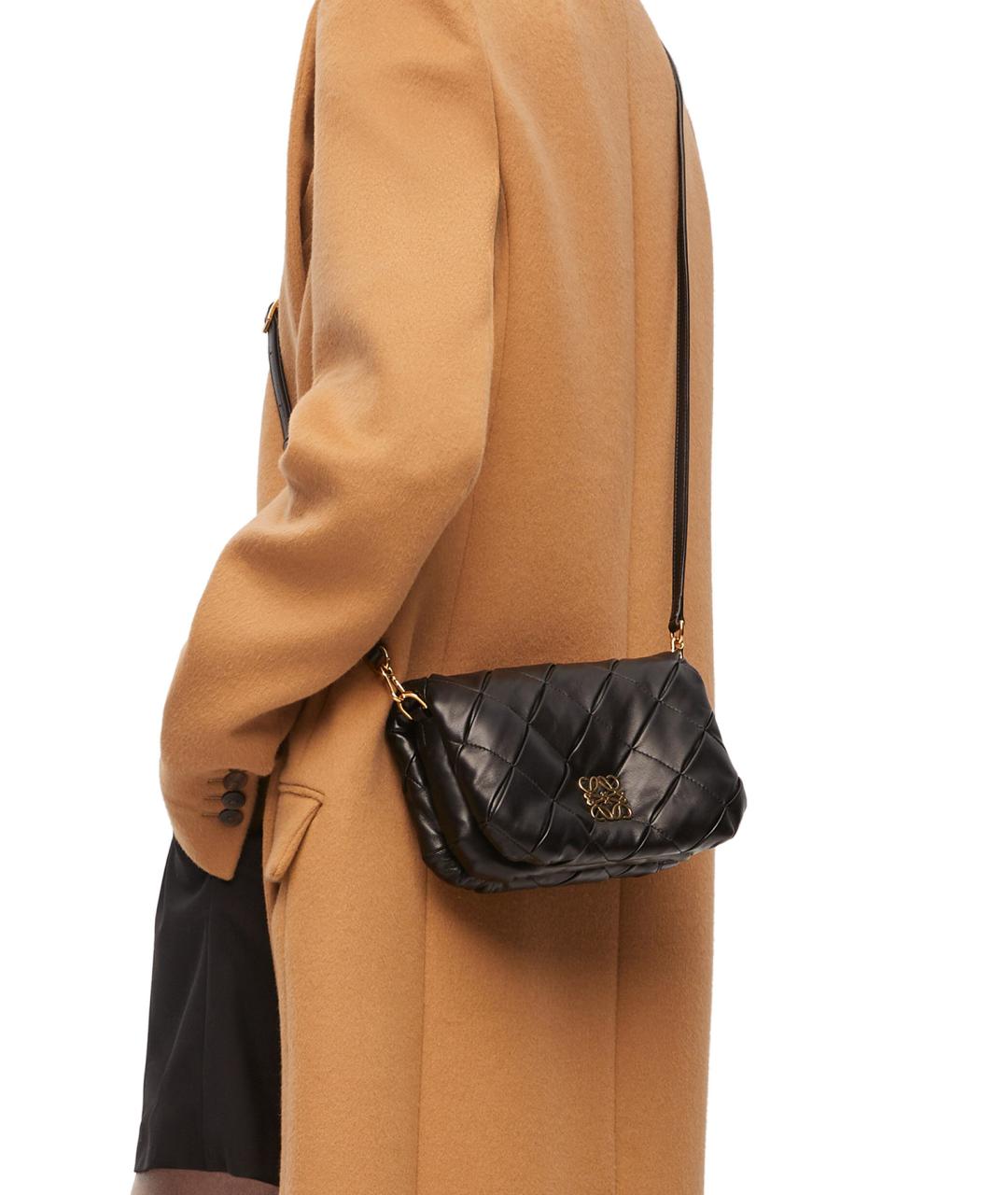 LOEWE Черная кожаная сумка через плечо, фото 2