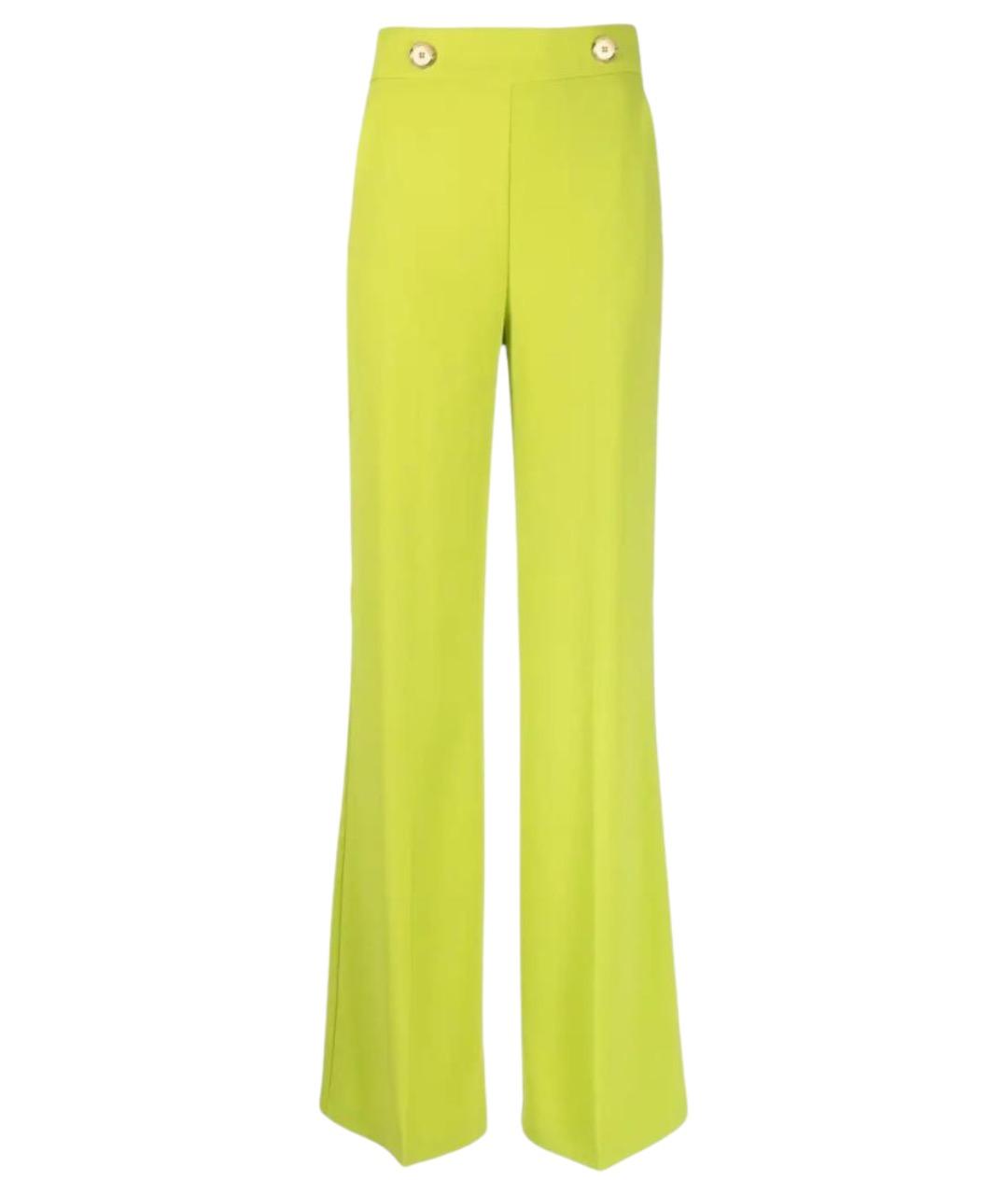 PINKO Желтые полиэстеровые прямые брюки, фото 1