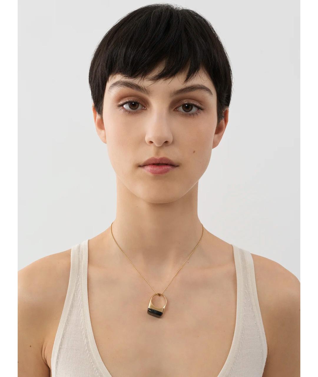 CHLOE Золотая металлическая подвеска, фото 3