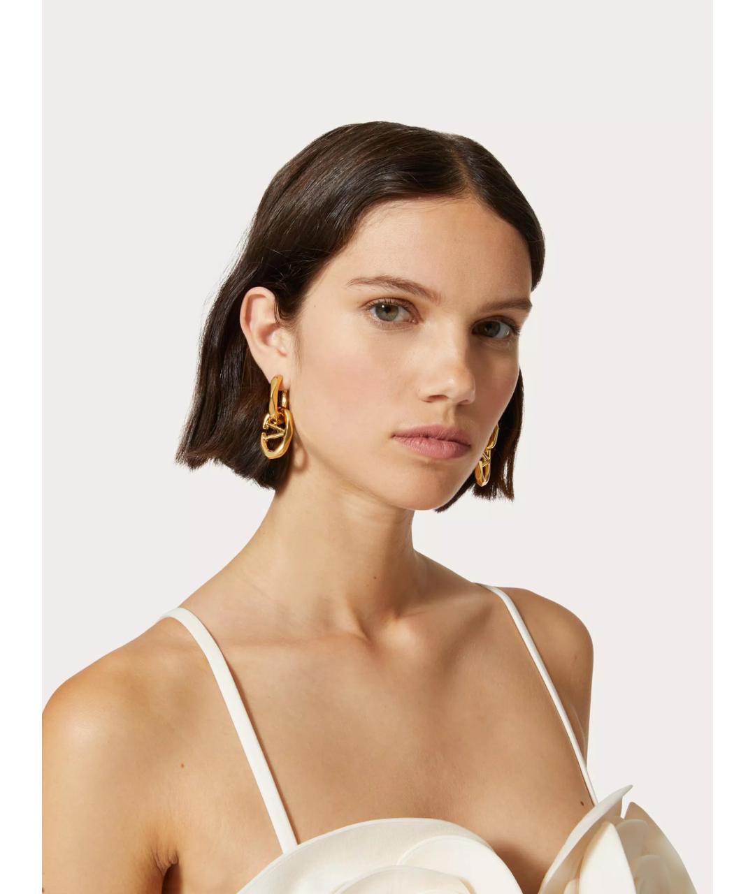 VALENTINO Золотые металлические серьги, фото 3
