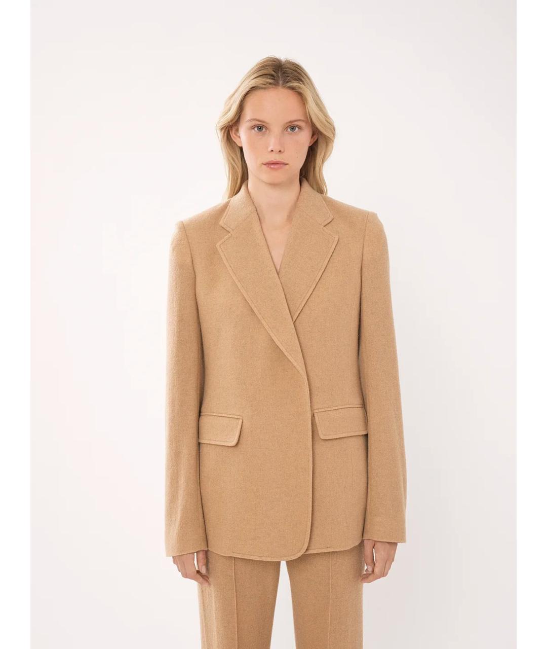 CHLOE Бежевый шерстяной жакет/пиджак, фото 2