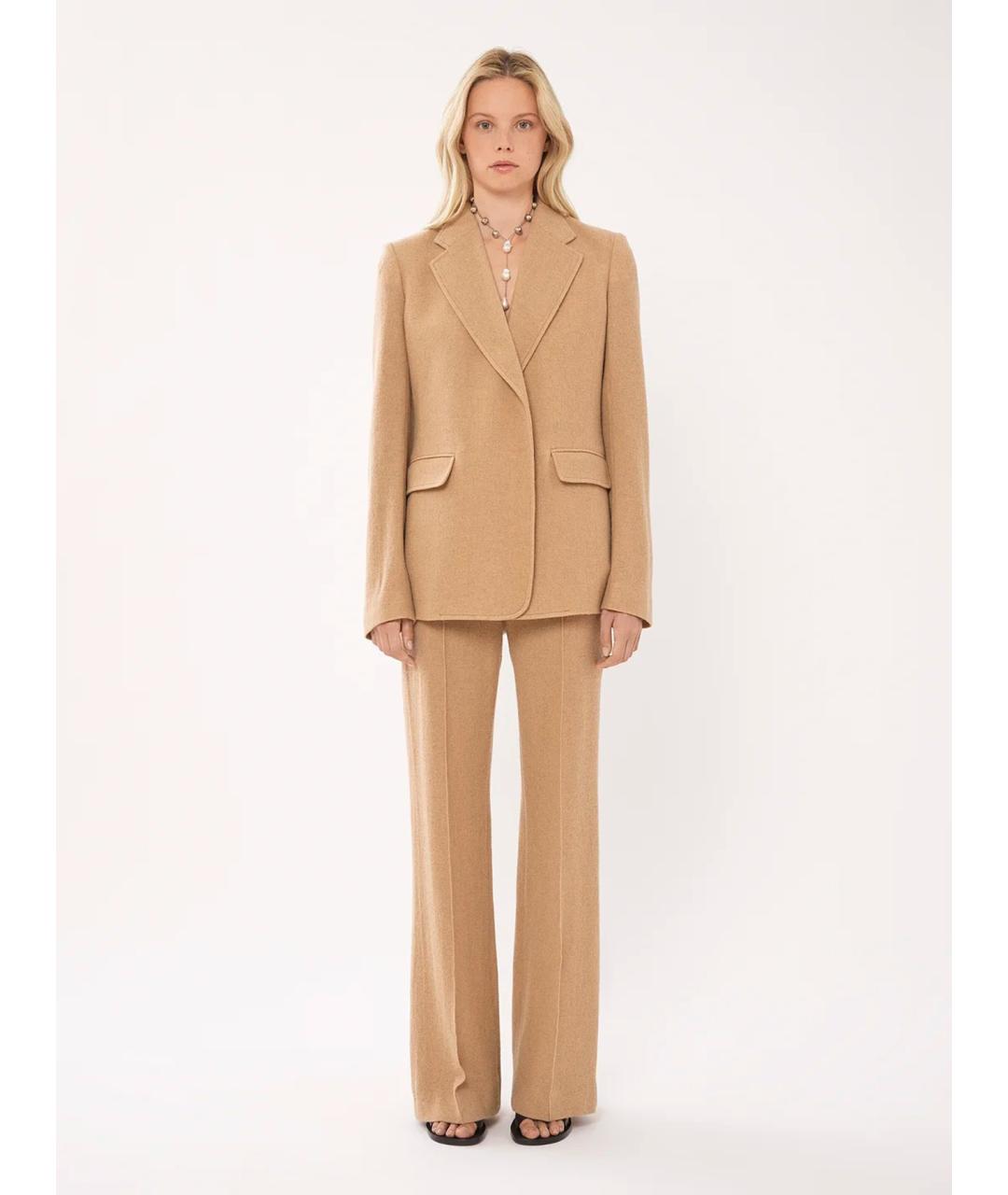 CHLOE Бежевый шерстяной жакет/пиджак, фото 3