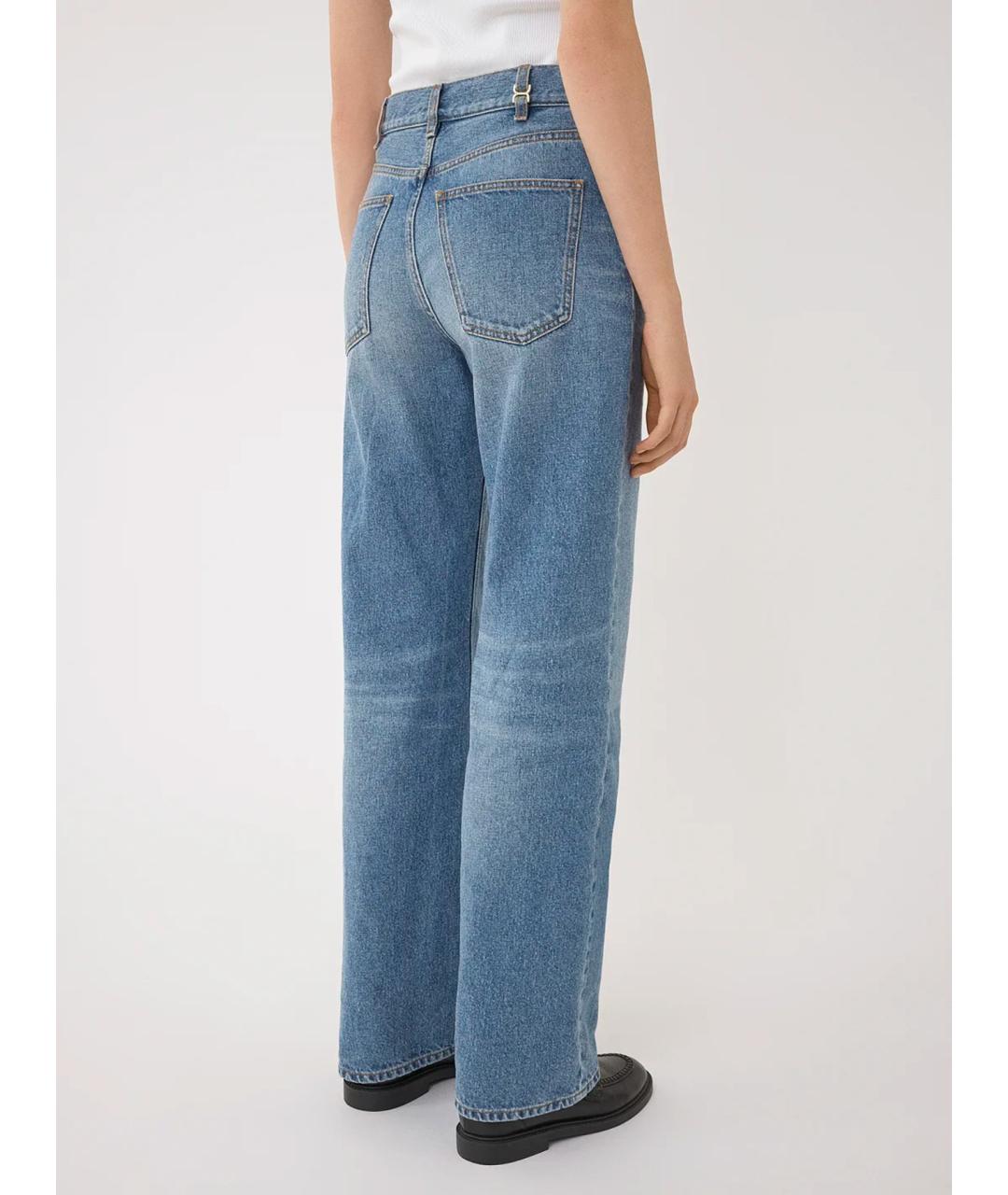 CHLOE Синие хлопковые прямые джинсы, фото 4