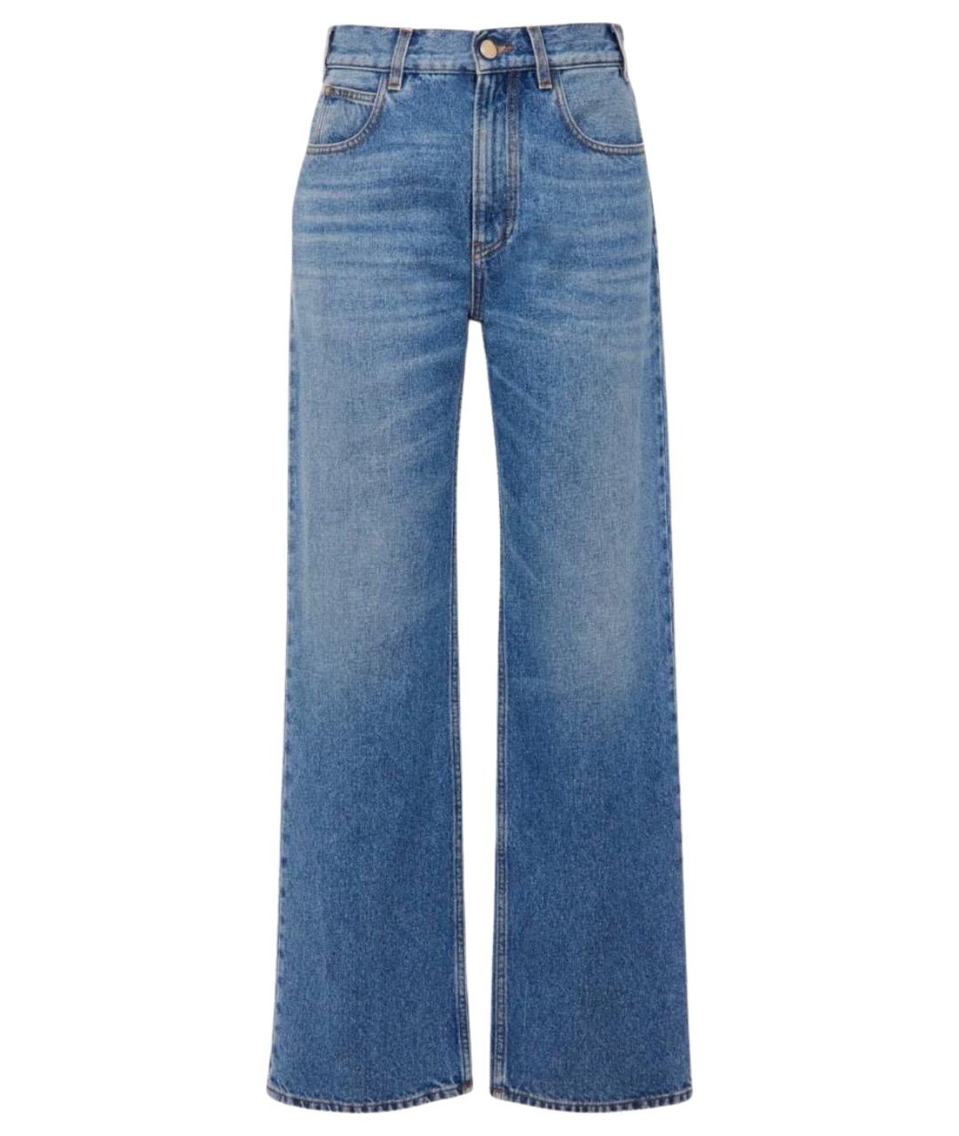 CHLOE Синие хлопковые прямые джинсы, фото 1