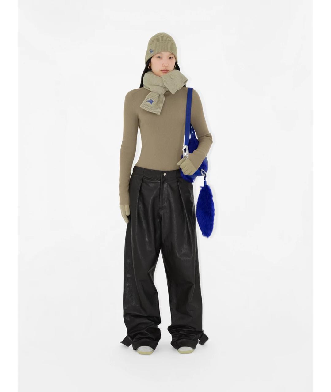 BURBERRY Зеленая кашемировая шапка, фото 2