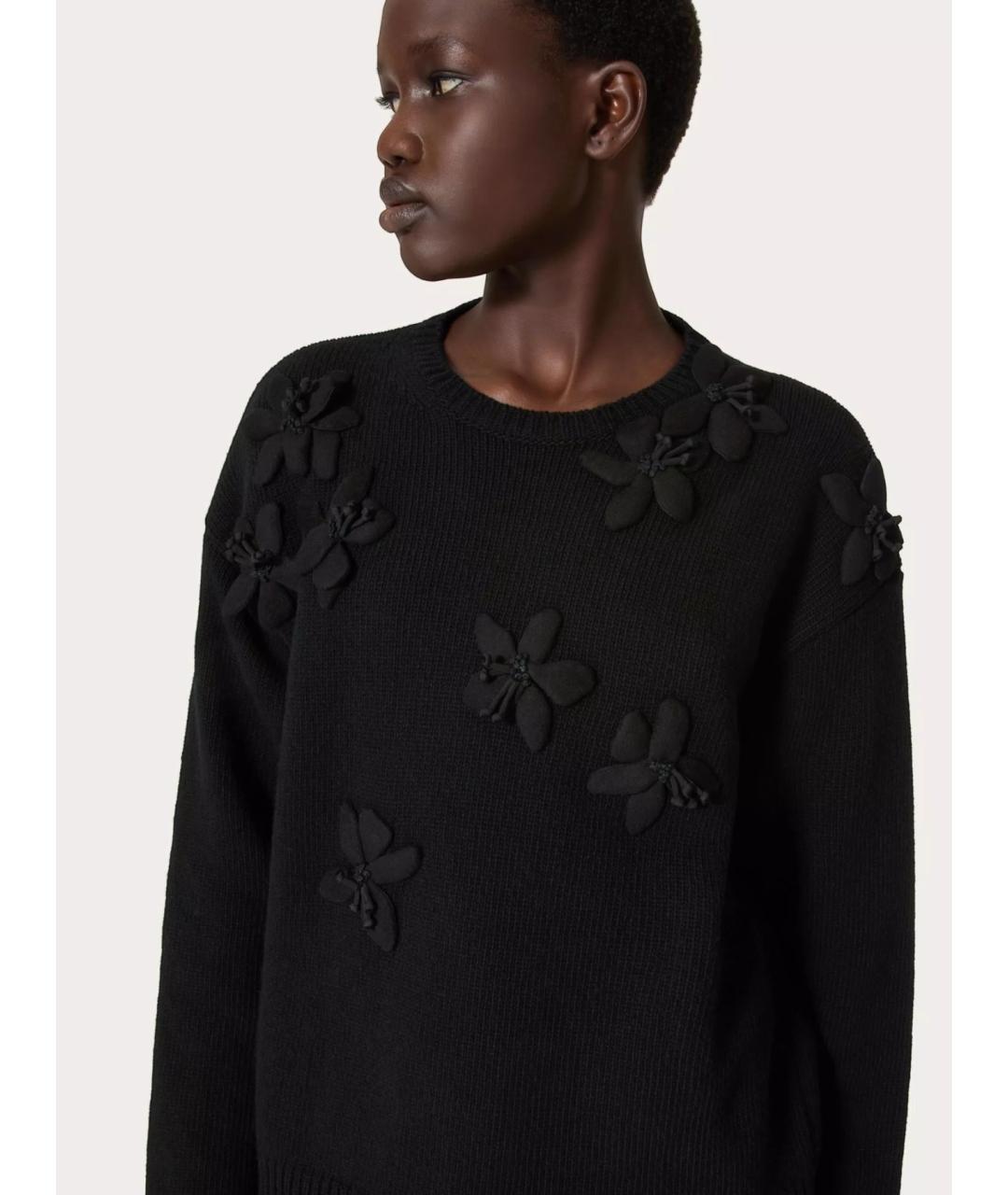 VALENTINO Черный шерстяной джемпер / свитер, фото 3