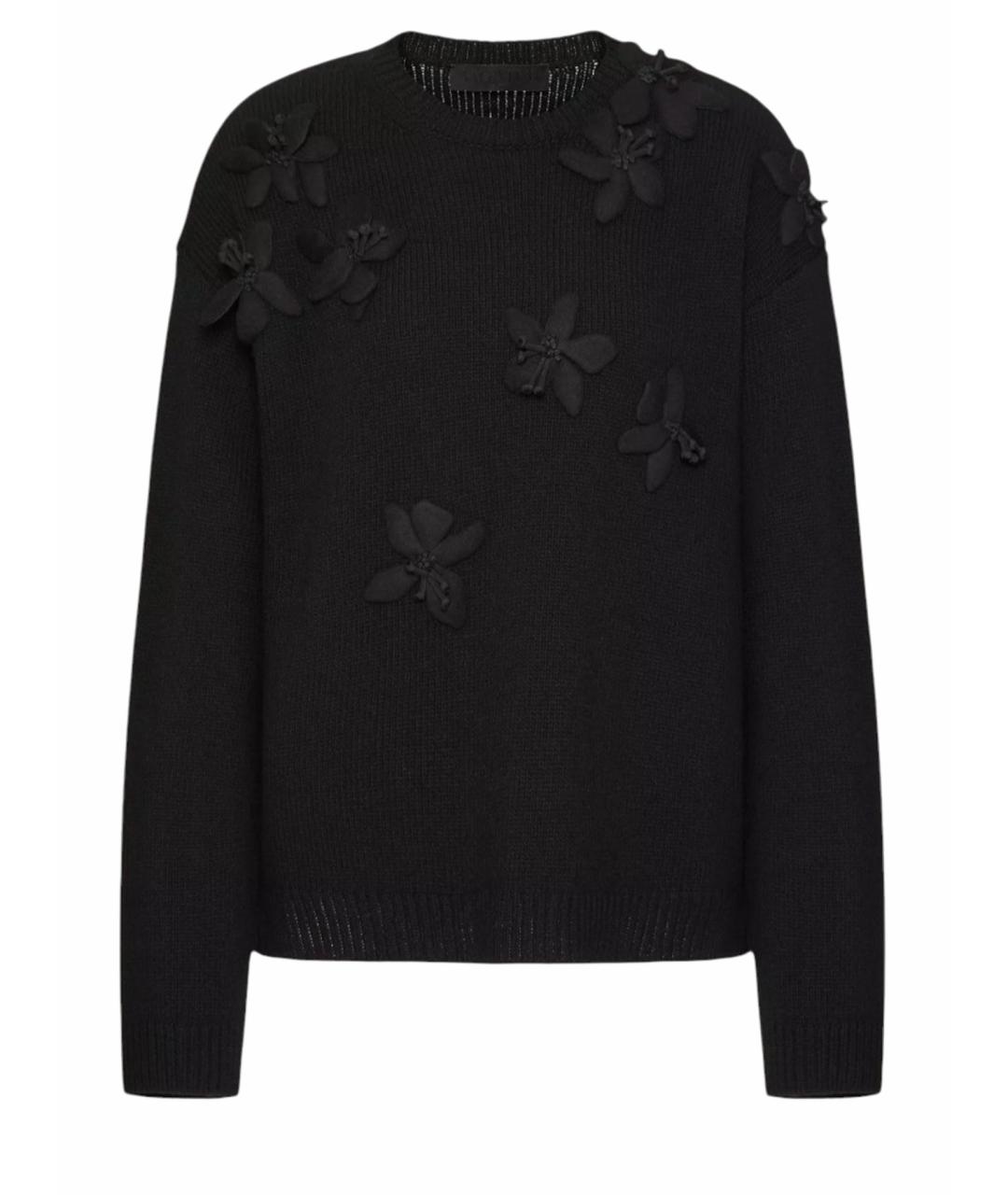 VALENTINO Черный шерстяной джемпер / свитер, фото 1