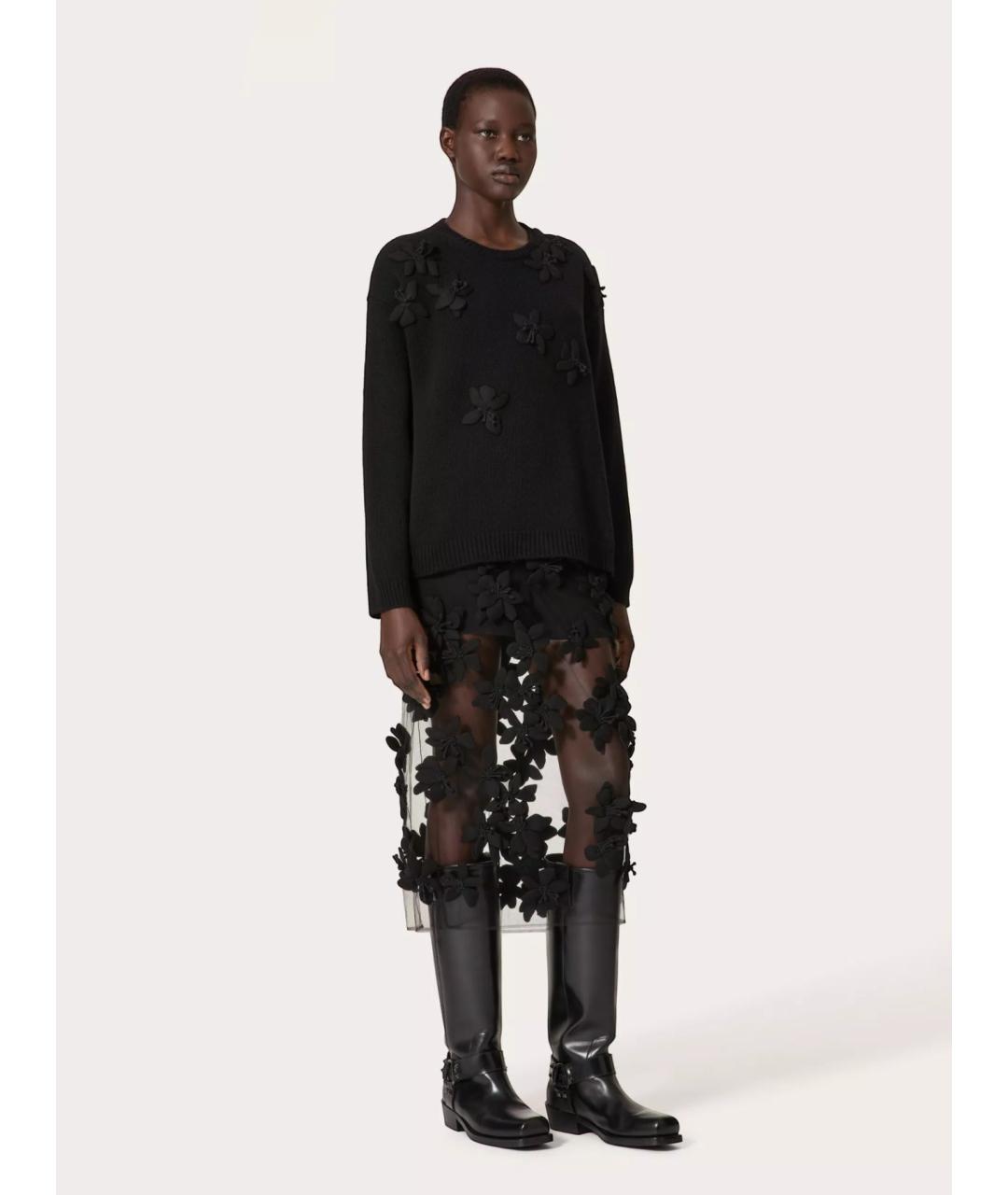 VALENTINO Черный шерстяной джемпер / свитер, фото 2