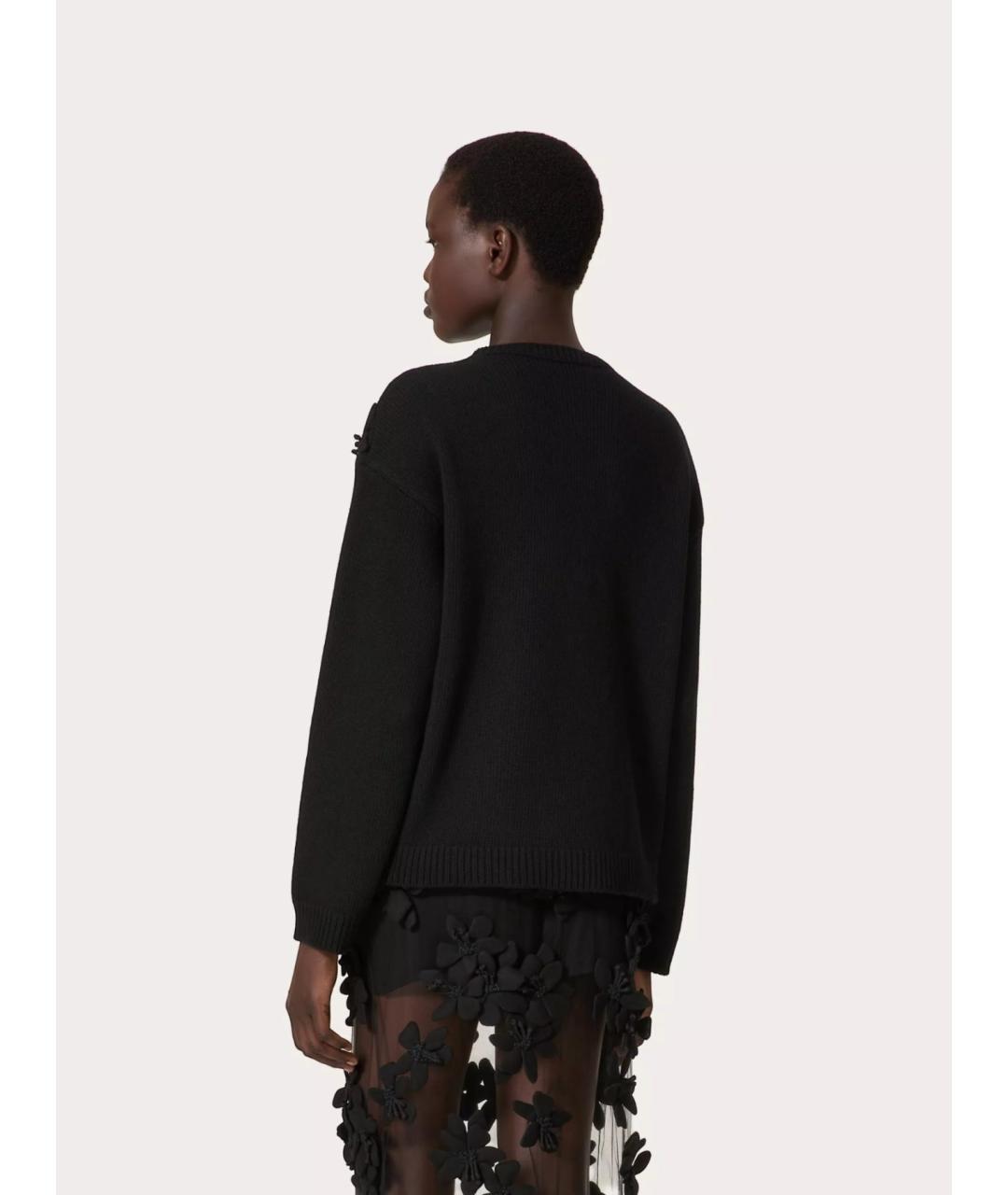 VALENTINO Черный шерстяной джемпер / свитер, фото 4