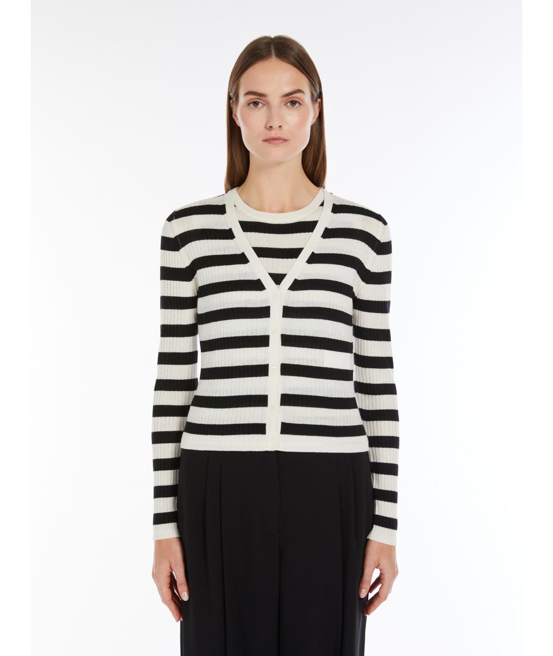 MAX MARA STUDIO Мульти шерстяной кардиган, фото 3