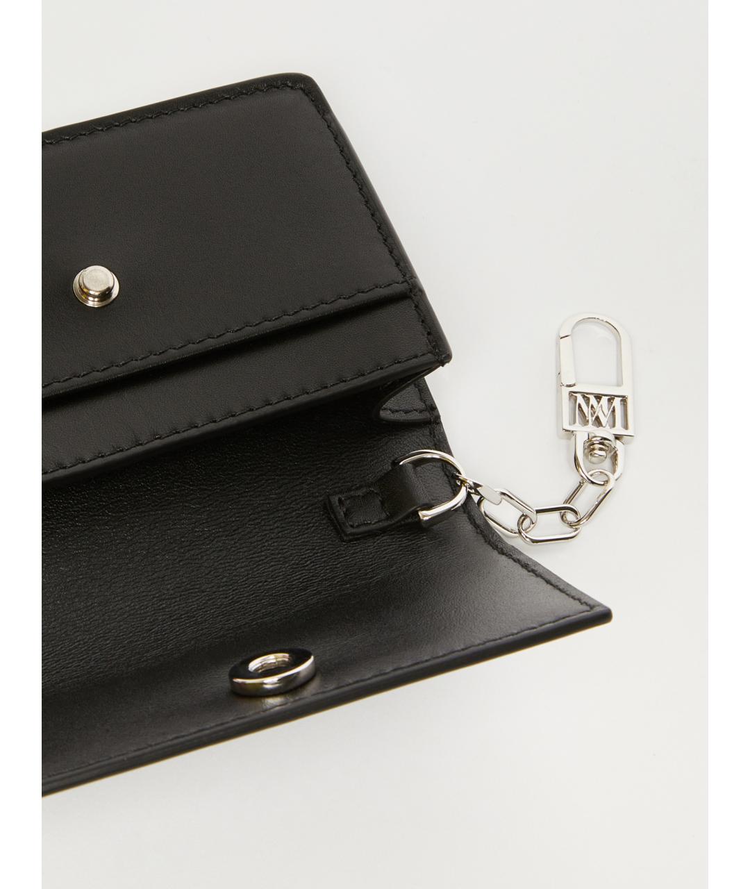 MAX MARA Черный кожаный кошелек, фото 2