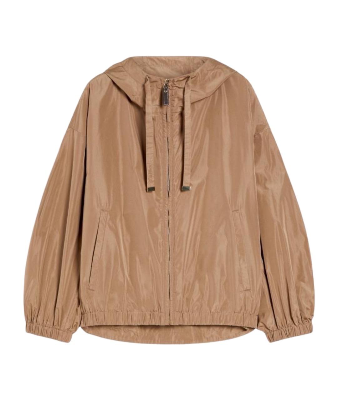 'S MAX MARA Коричневая полиэстеровая куртка, фото 1