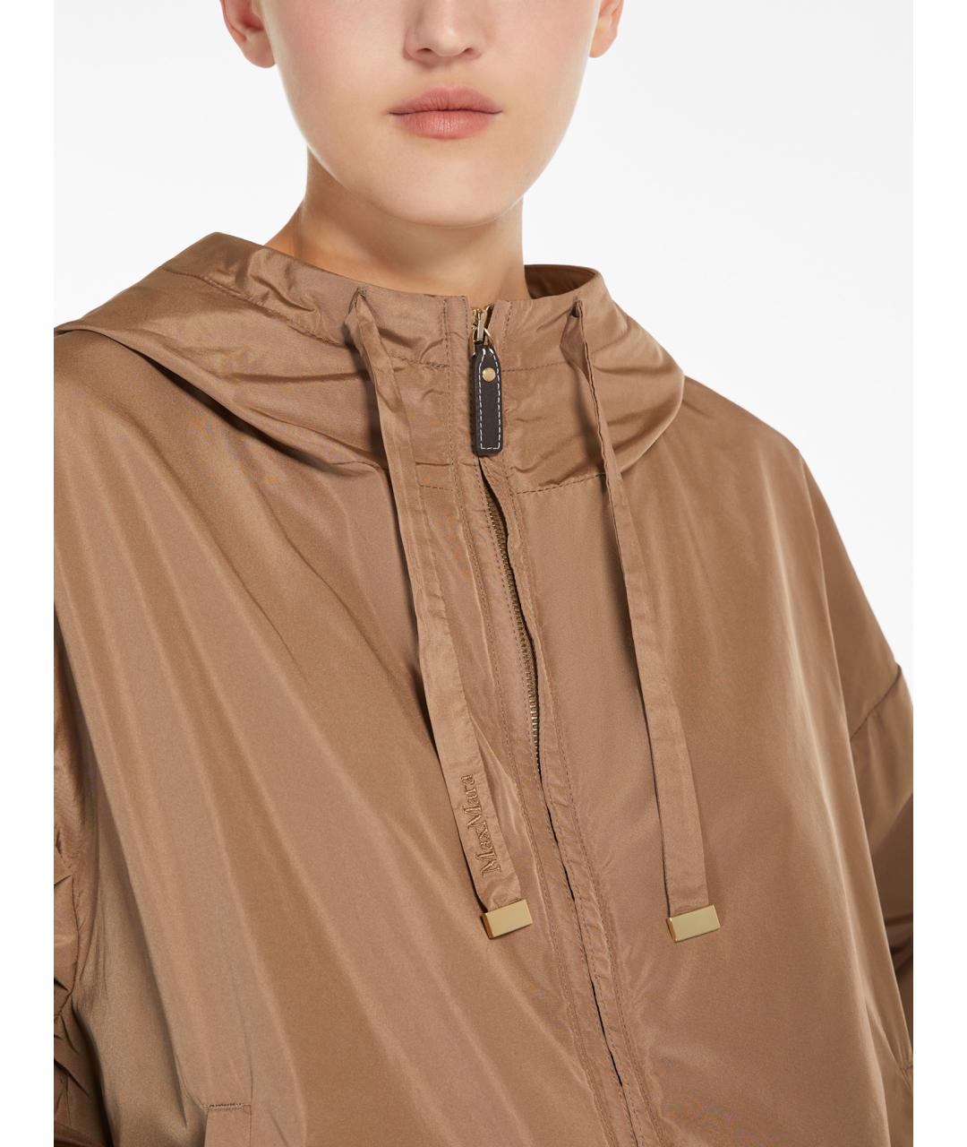 'S MAX MARA Коричневая полиэстеровая куртка, фото 5