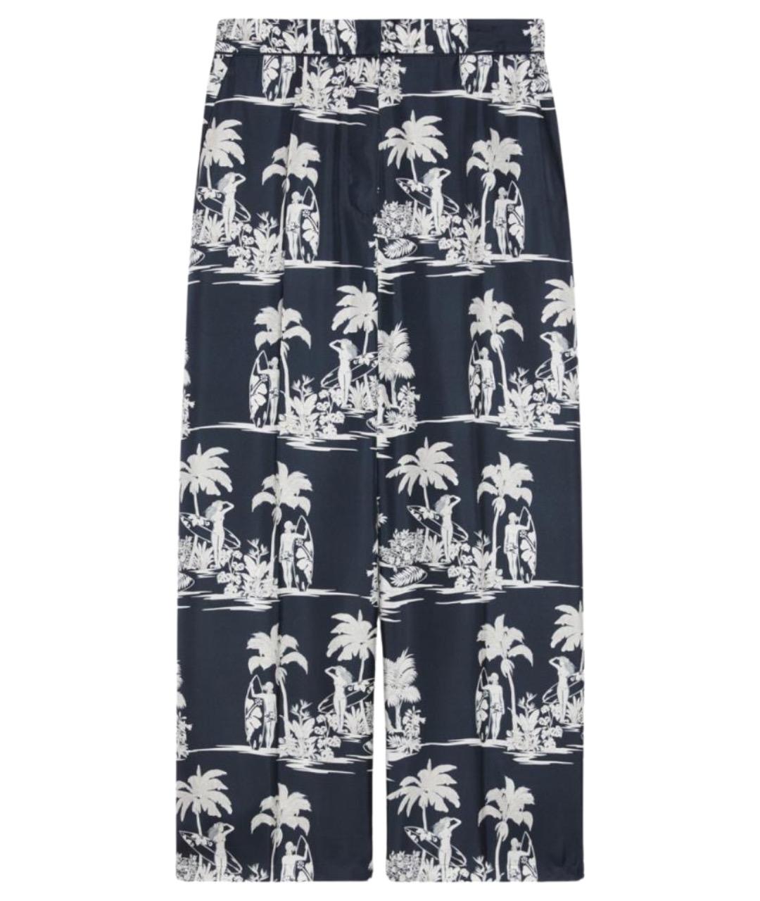 MAX MARA STUDIO Мульти шелковые прямые брюки, фото 1