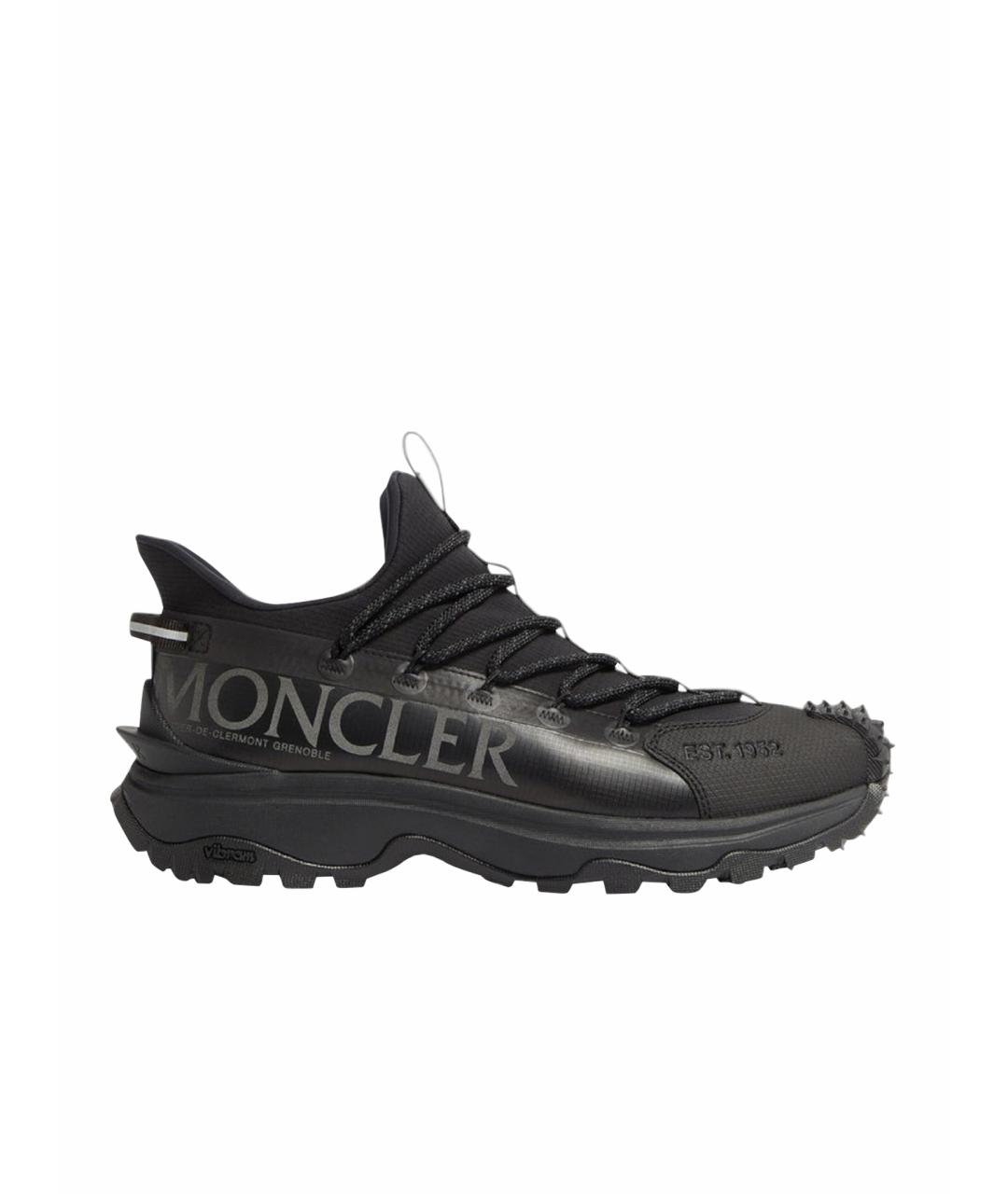 MONCLER Черные синтетические кроссовки, фото 1