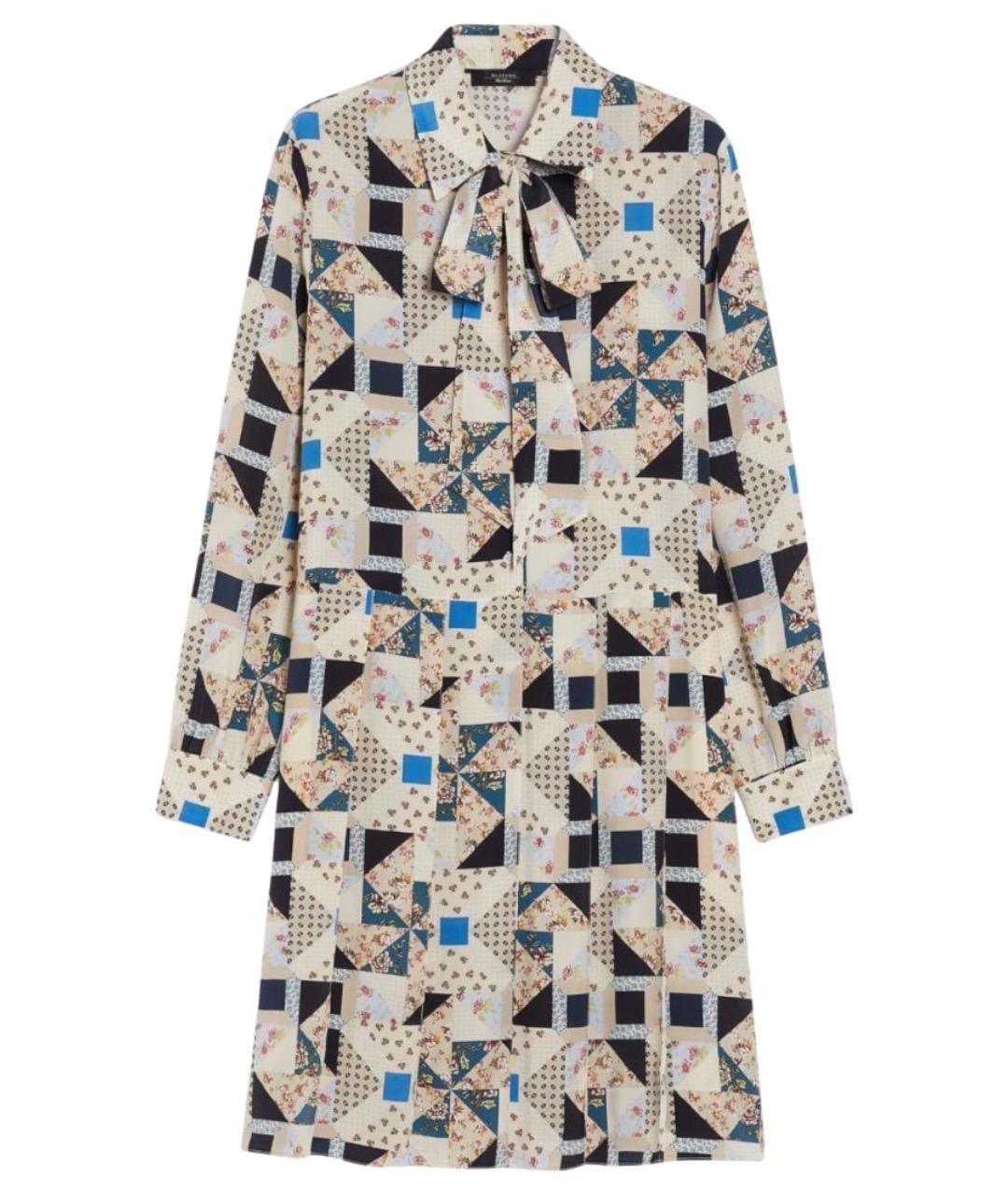 WEEKEND MAX MARA Мульти шелковое повседневное платье, фото 1