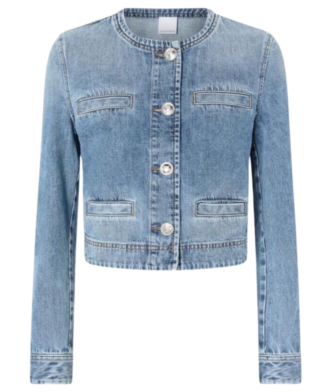 PINKO Синяя хлопковая куртка, фото 1