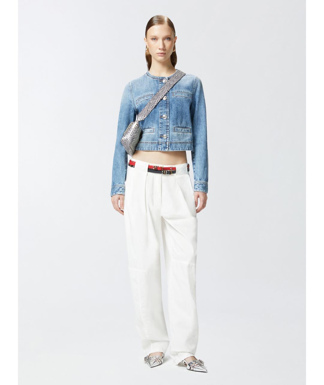 PINKO Синяя хлопковая куртка, фото 2