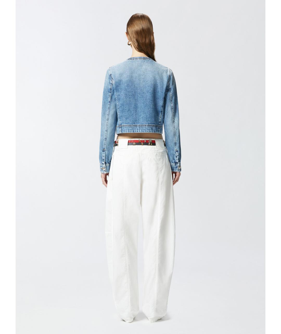 PINKO Синяя хлопковая куртка, фото 4