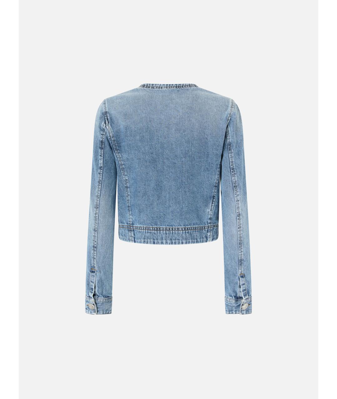 PINKO Синяя хлопковая куртка, фото 6