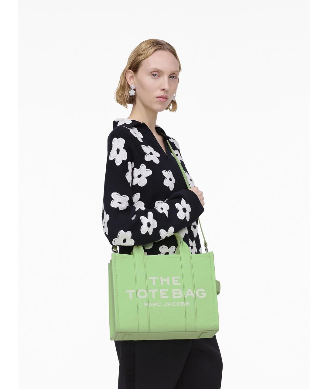 MARC JACOBS Зеленая кожаная сумка тоут, фото 2