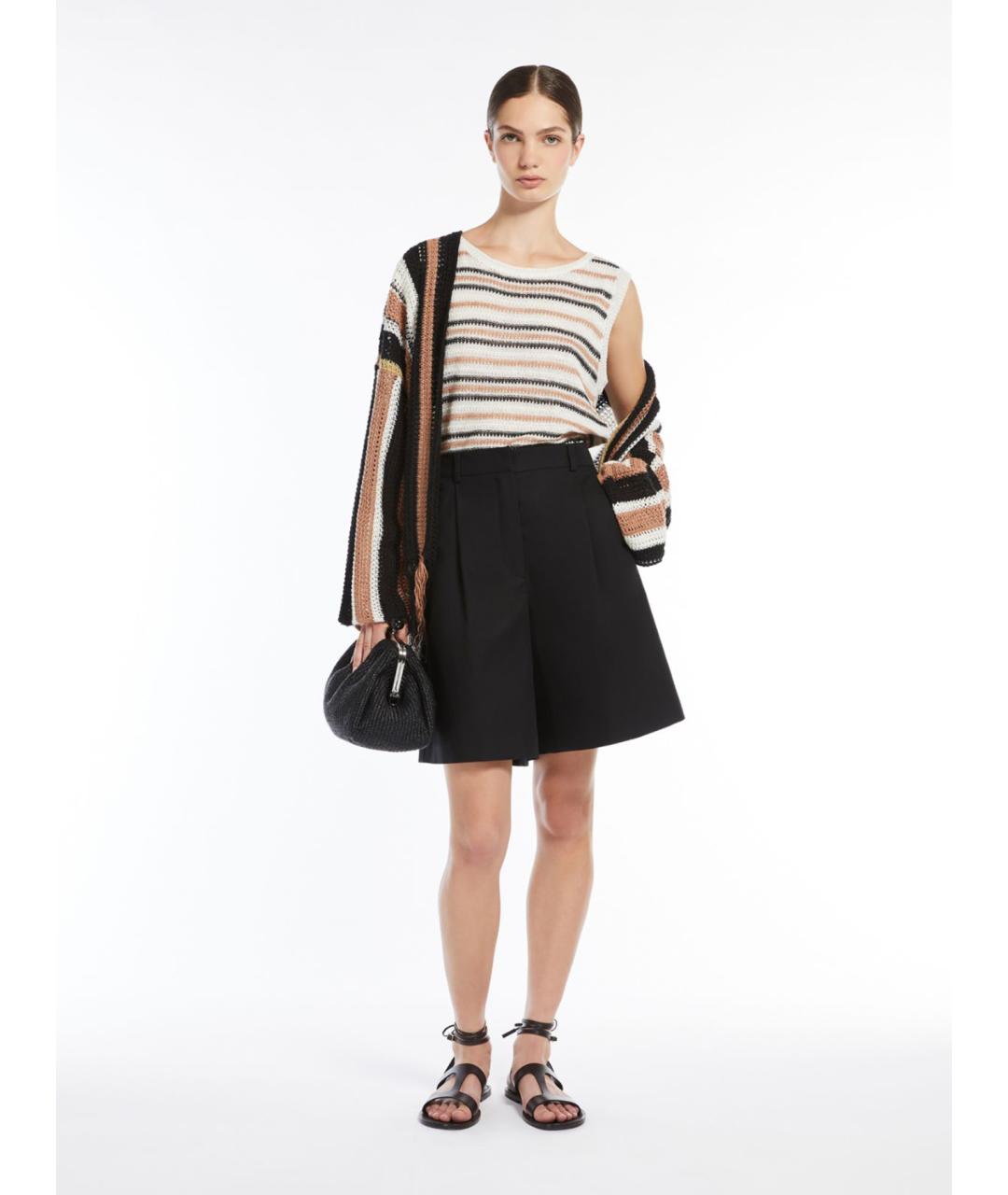 WEEKEND MAX MARA Черные хлопковые шорты, фото 2