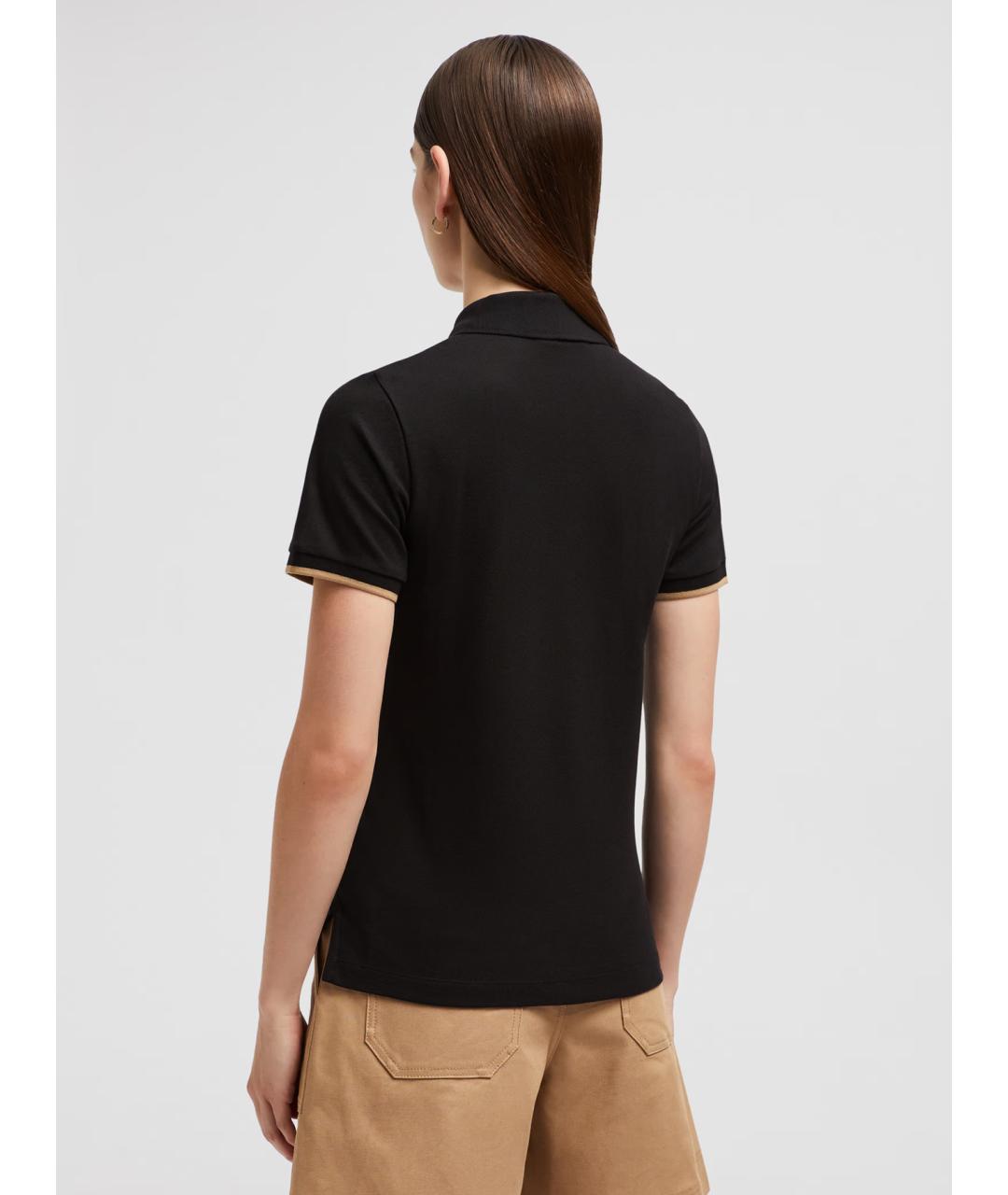 MONCLER Черная хлопковая футболка, фото 3