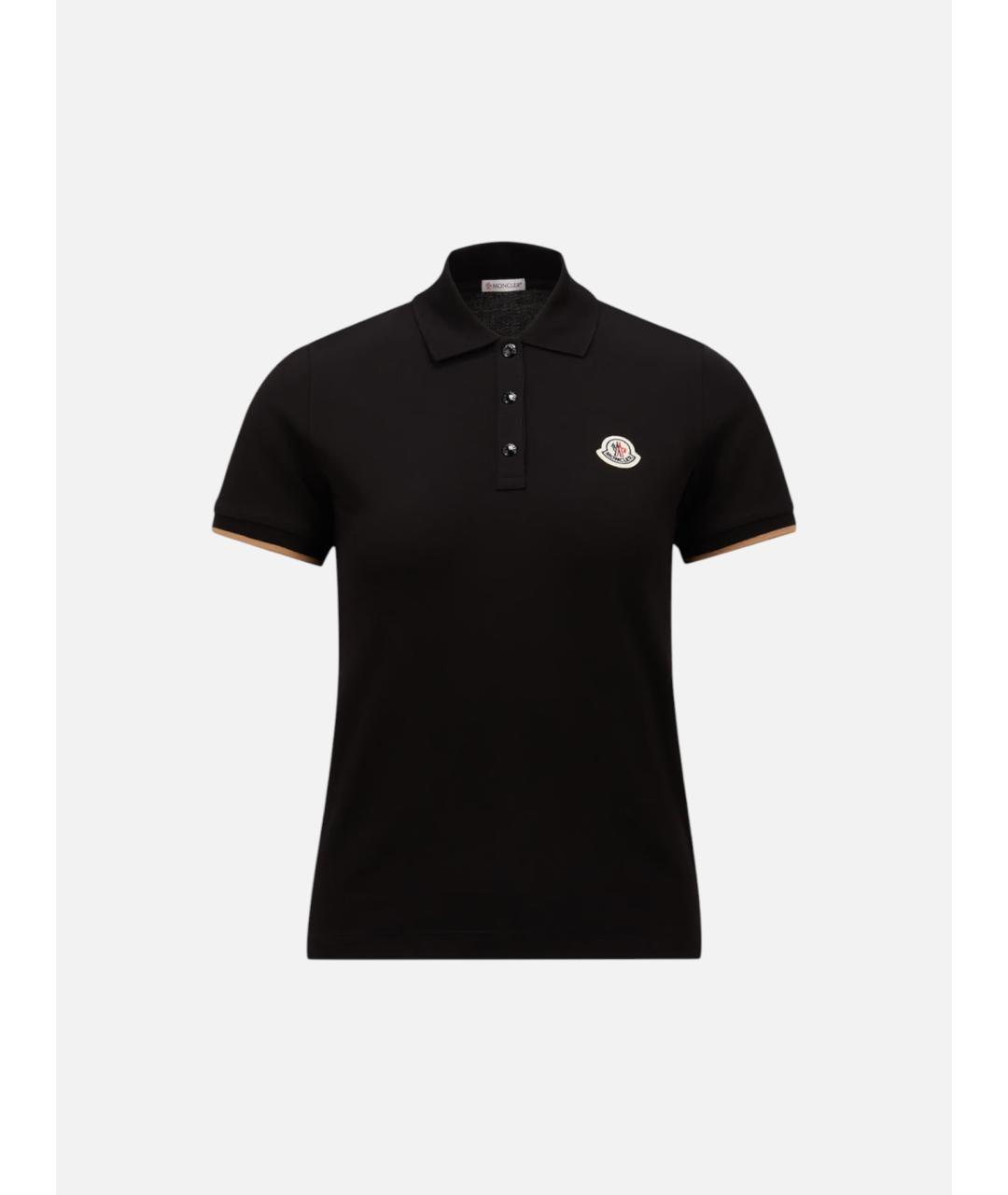 MONCLER Черная хлопковая футболка, фото 4