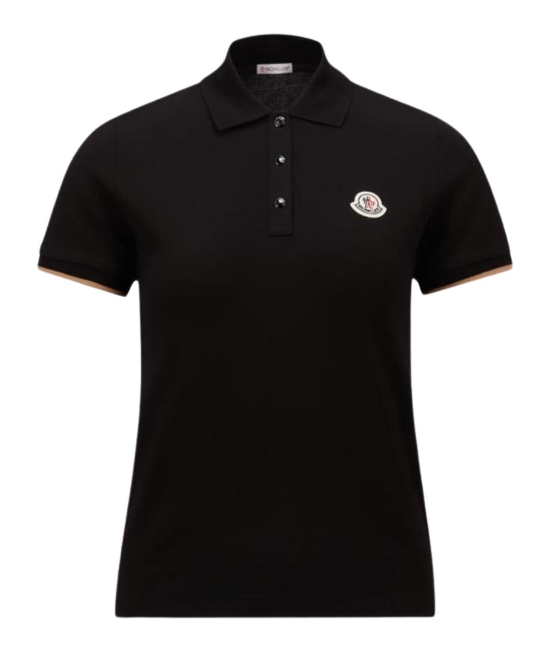 MONCLER Черная хлопковая футболка, фото 1