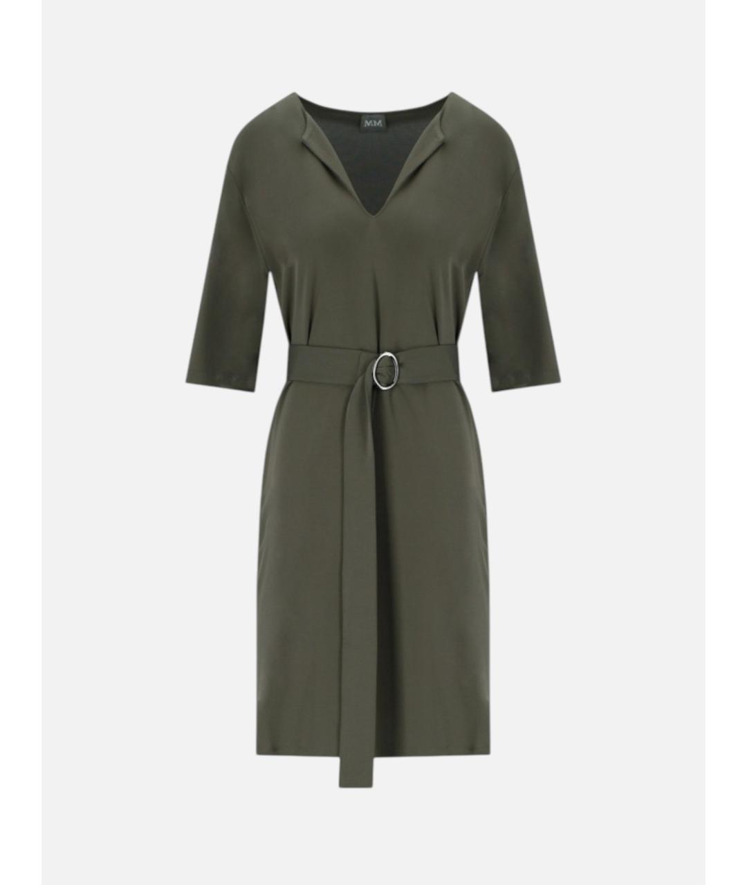 MAX MARA STUDIO Зеленые вискозное повседневное платье, фото 3