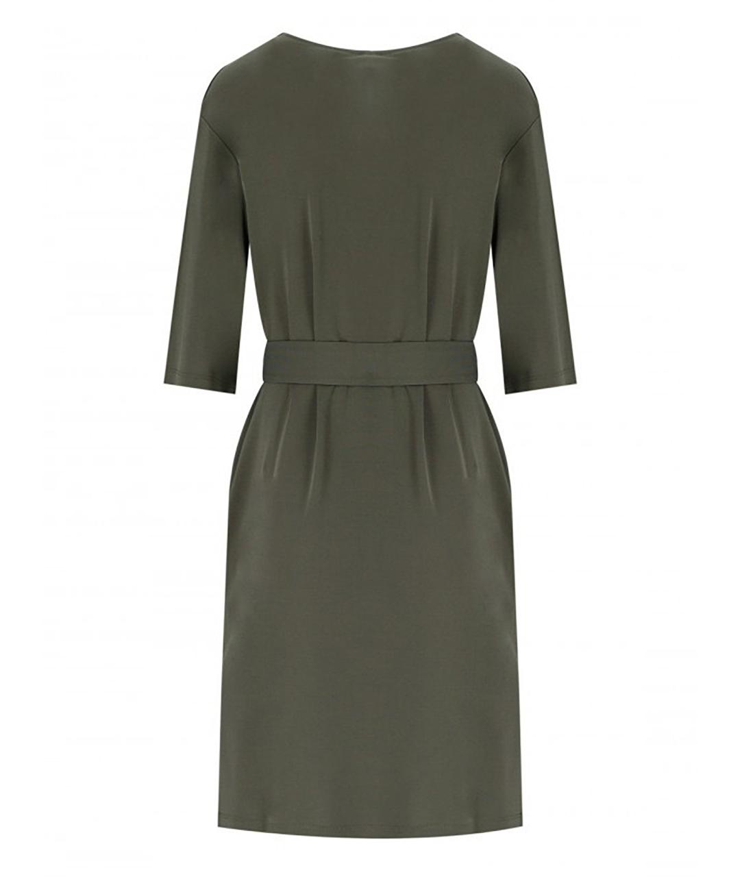 MAX MARA STUDIO Зеленые вискозное повседневное платье, фото 2