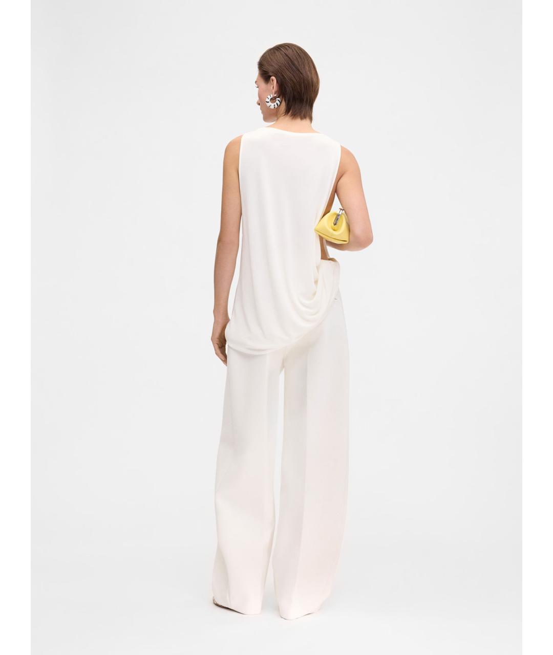 JACQUEMUS Белая вискозная блузы, фото 4